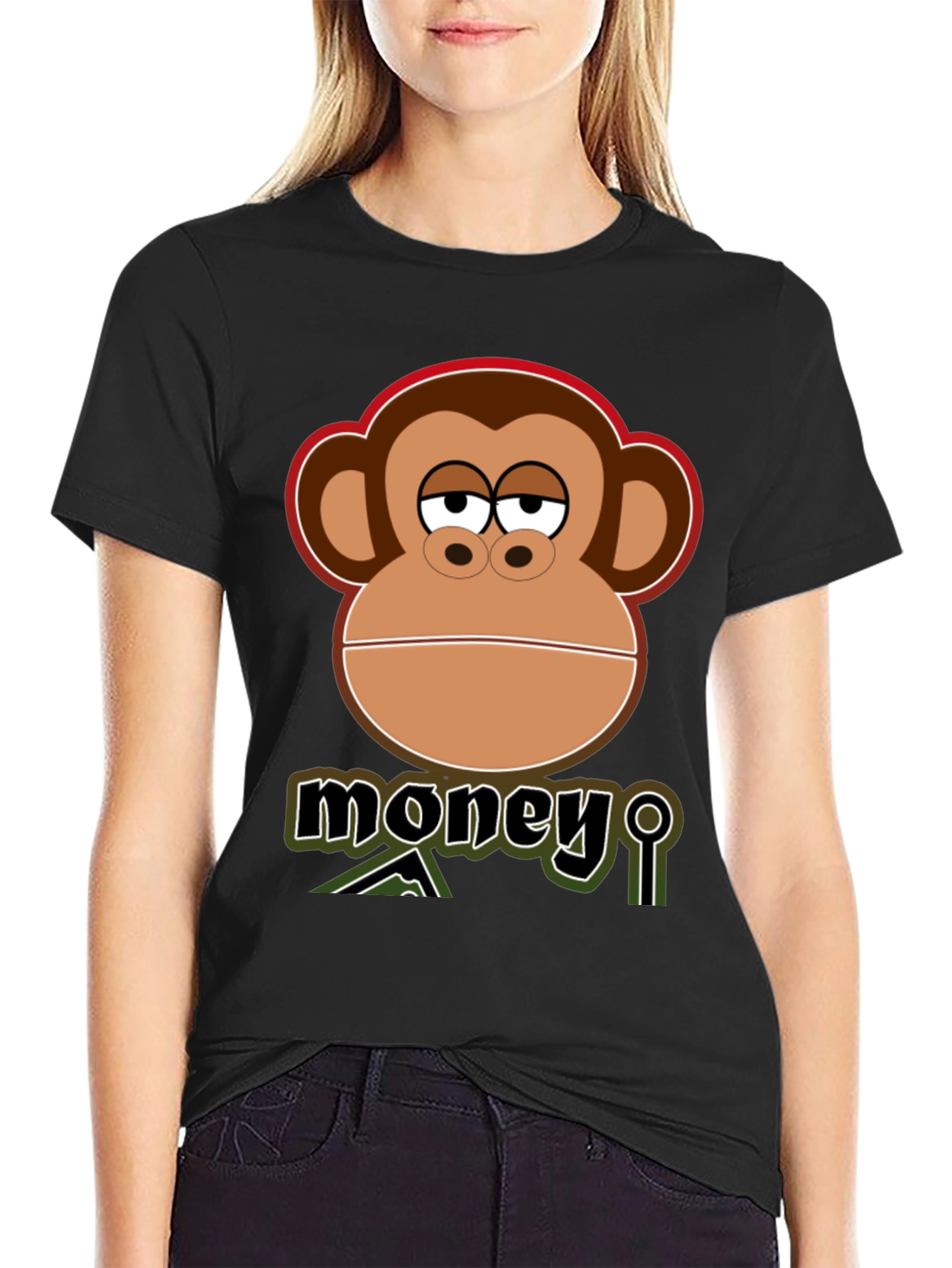 Camiseta Hombre: Mono con Mensaje Money