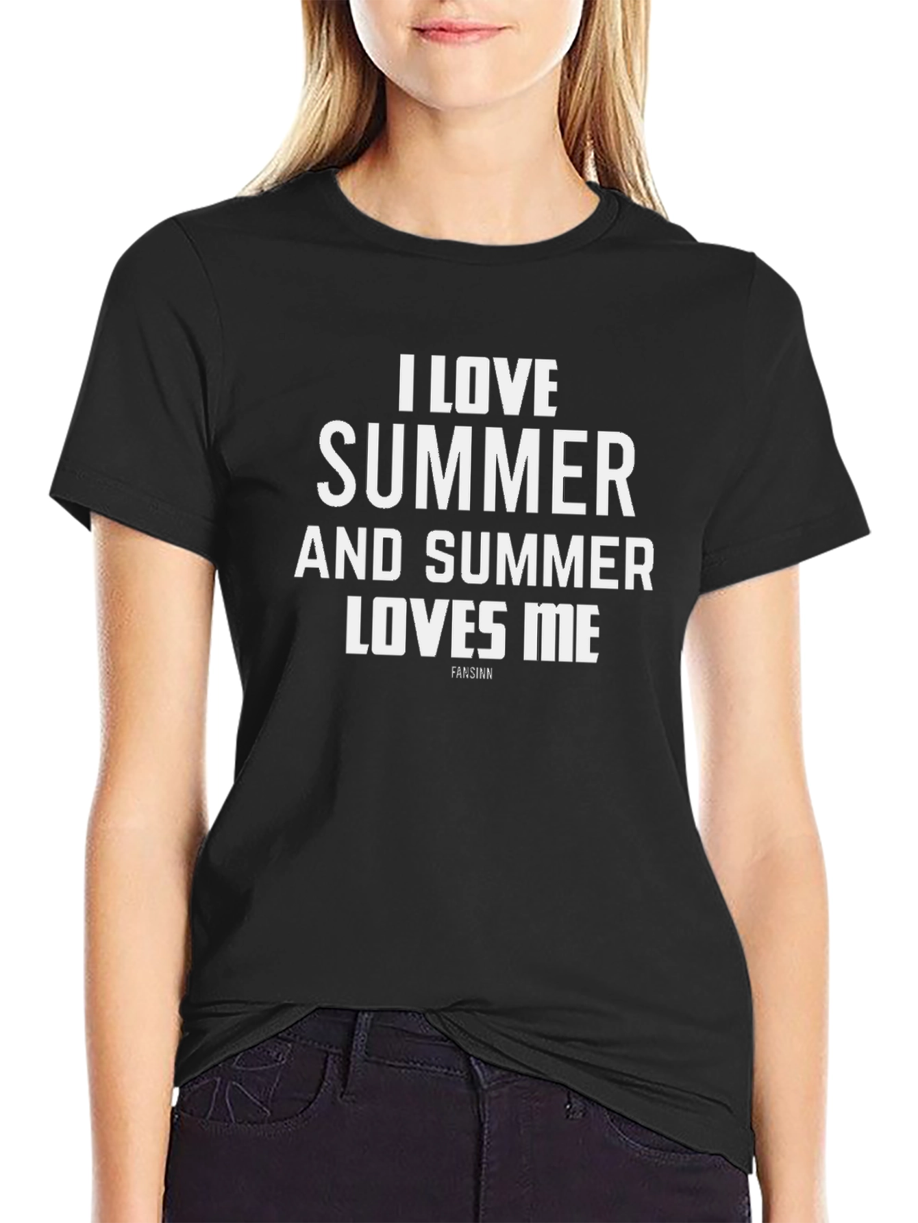 Camiseta Negra Hombre - Amo el Verano