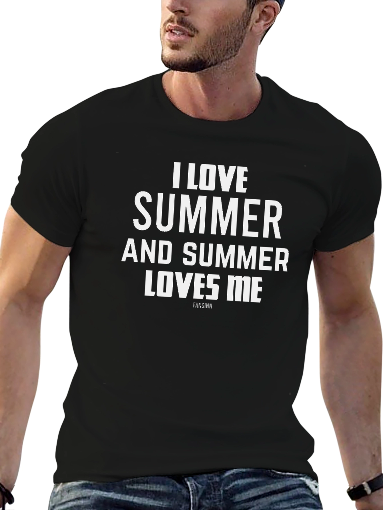 Camiseta Negra Hombre - Amo el Verano