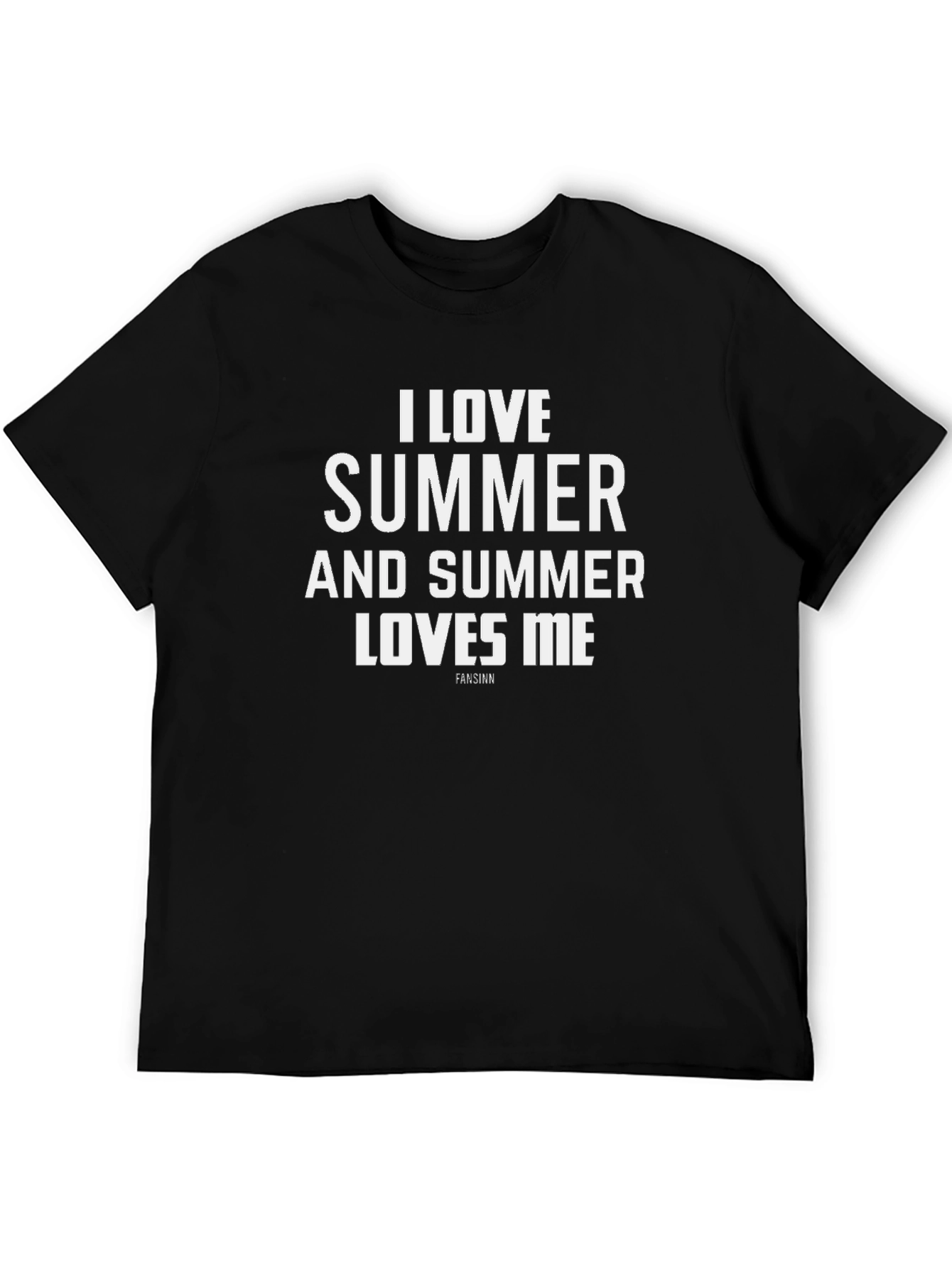 Camiseta Negra Hombre - Amo el Verano