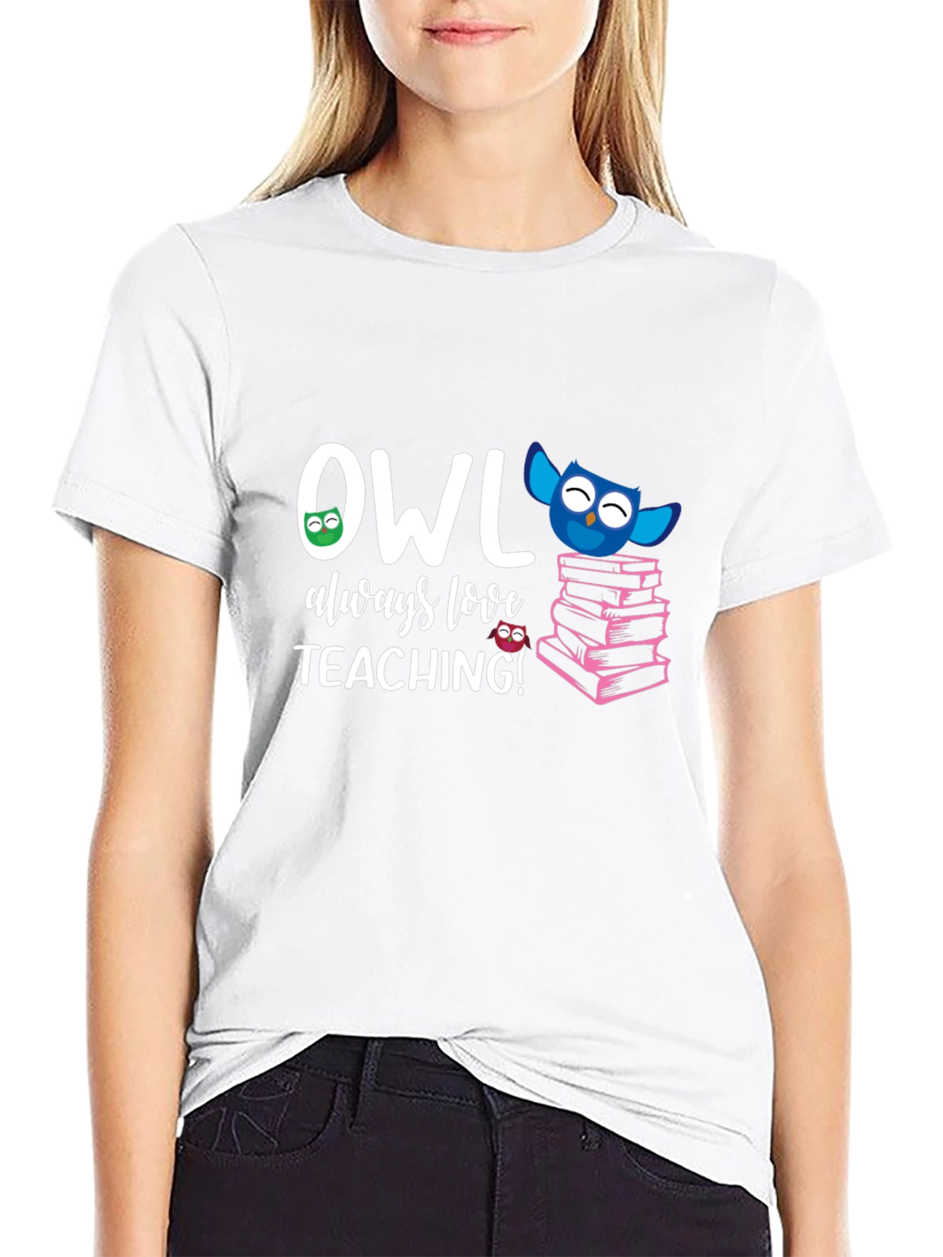 Camiseta Negra OWL always love TEACHING!