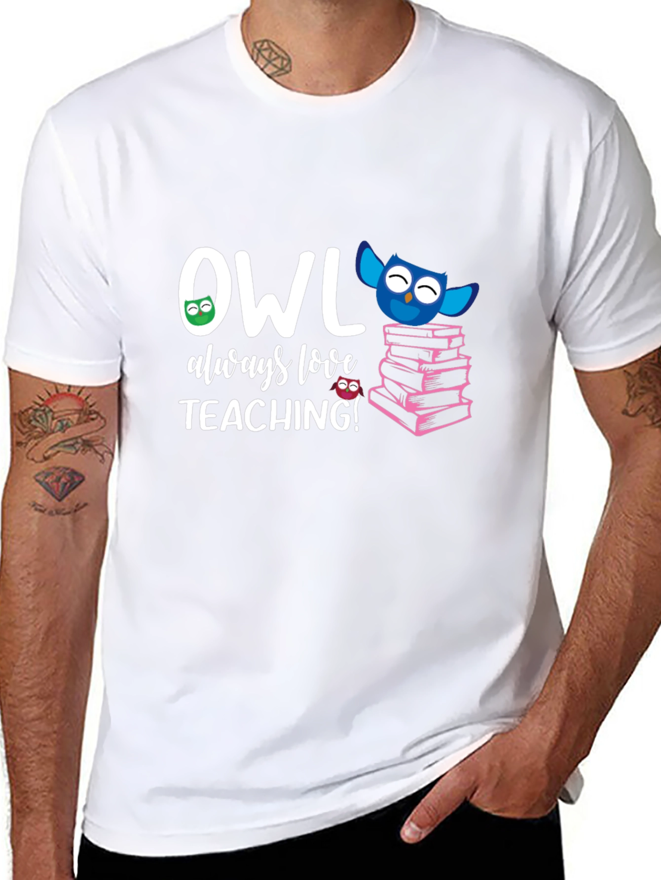 Camiseta Negra OWL always love TEACHING!