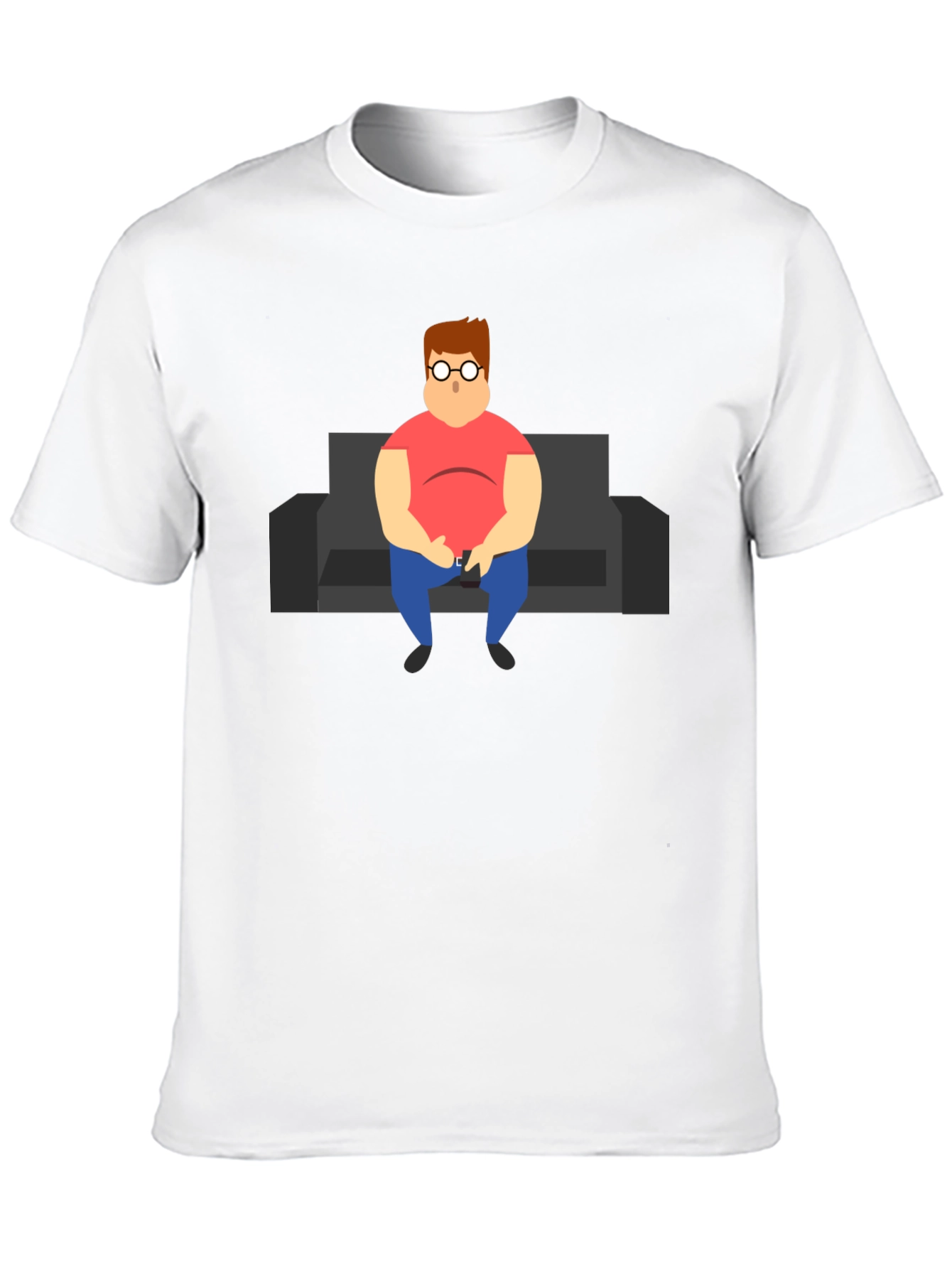 Camiseta Negra con Diseño de Gamer en el Sofá