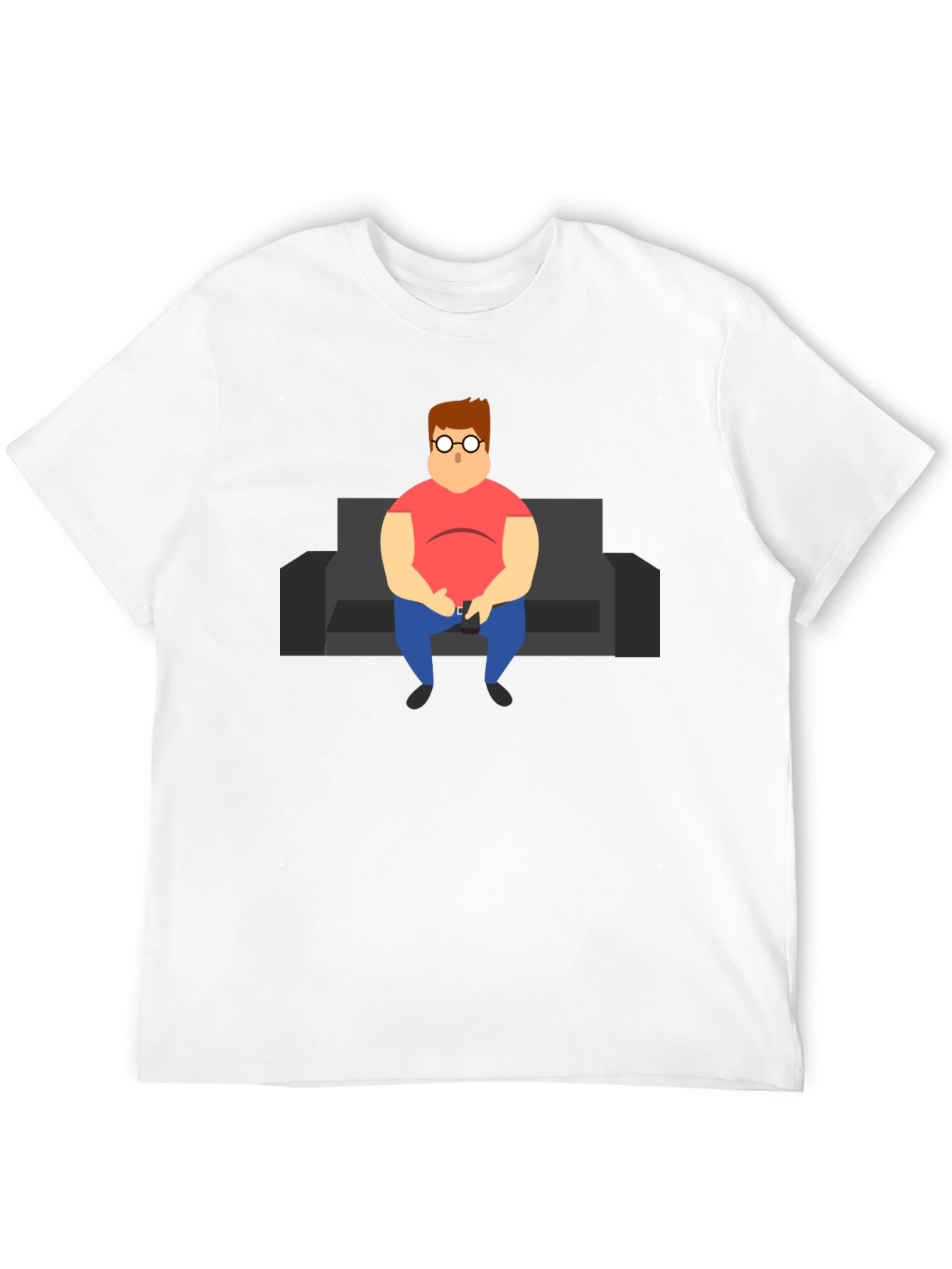 Camiseta Negra con Diseño de Gamer en el Sofá