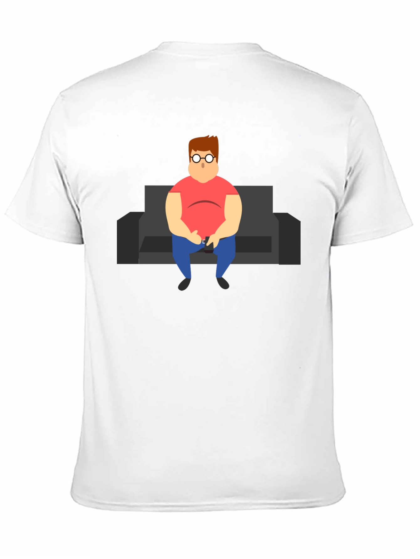 Camiseta Negra con Diseño de Gamer en el Sofá