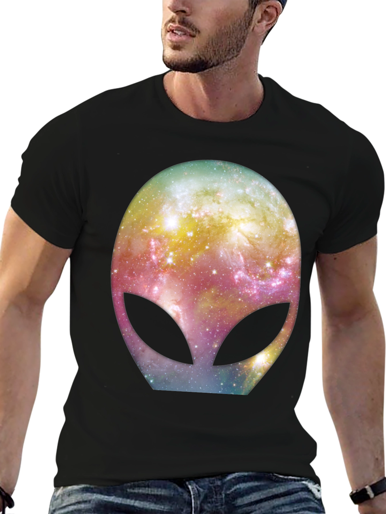 Camiseta Hombre Diseño Alien Galaxia Estelar