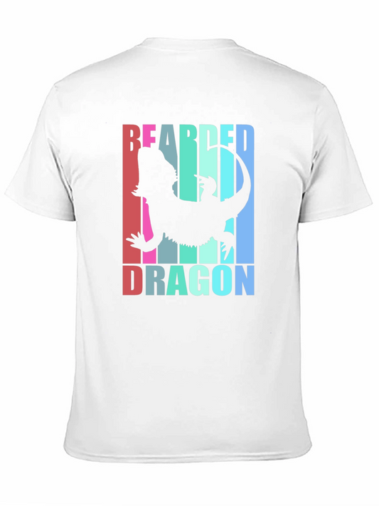 Camiseta Negra con Diseño de Dragón Barbudo