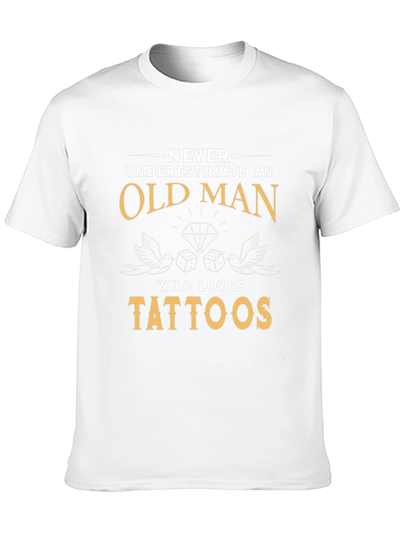 Camiseta Negra Hombre Old Man Who Loves Tattoos