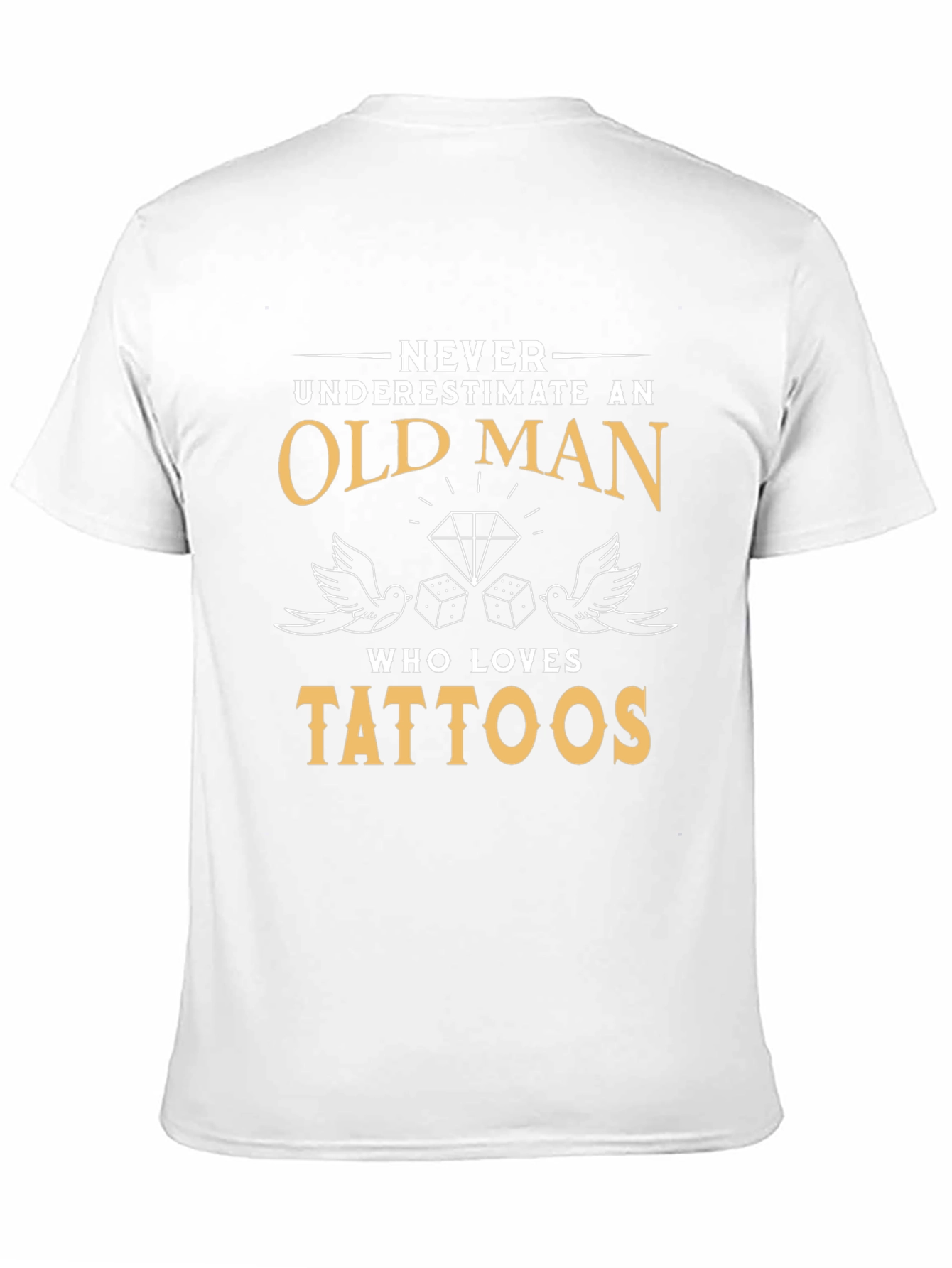 Camiseta Negra Hombre Old Man Who Loves Tattoos