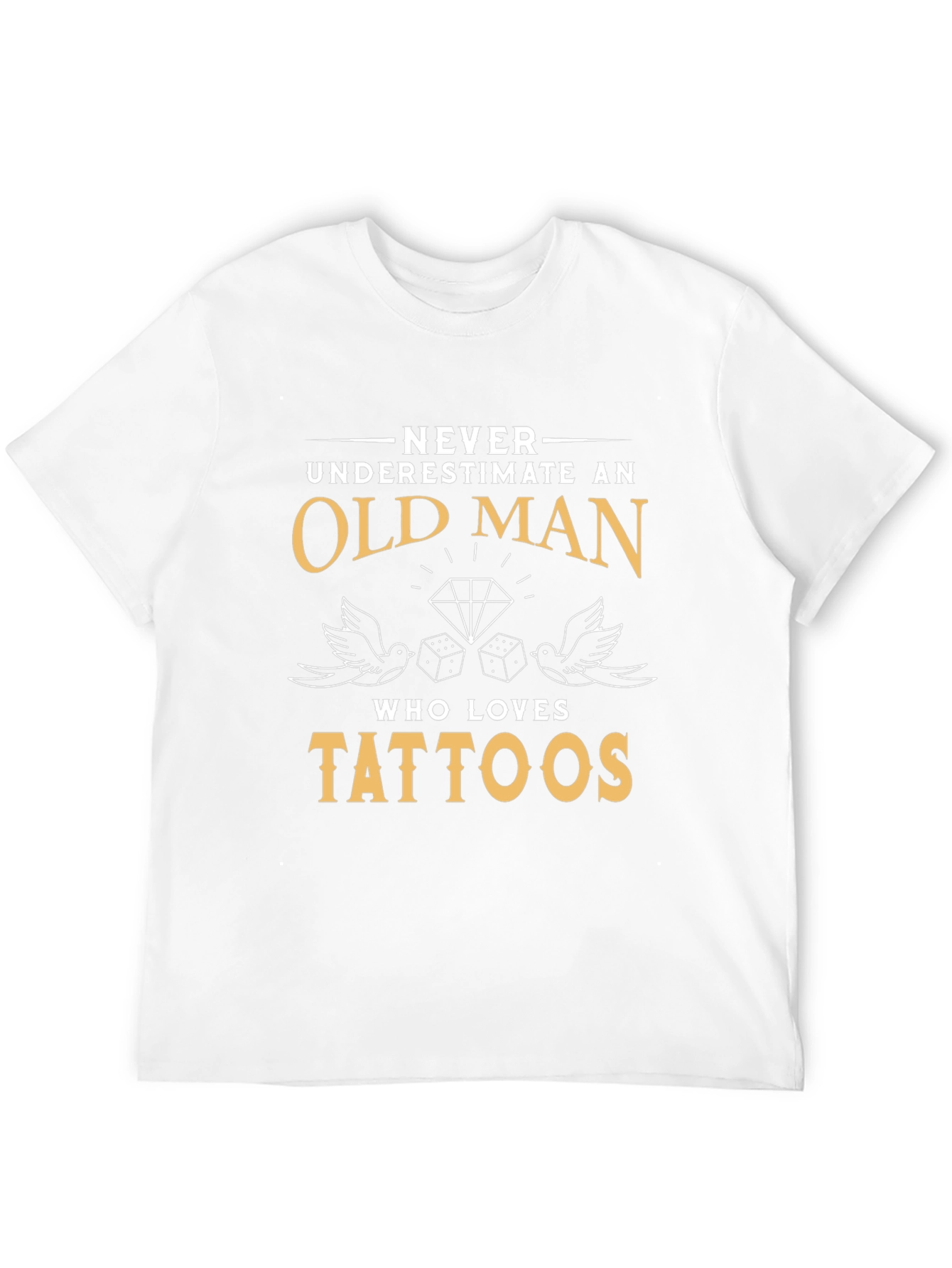 Camiseta Negra Hombre Old Man Who Loves Tattoos
