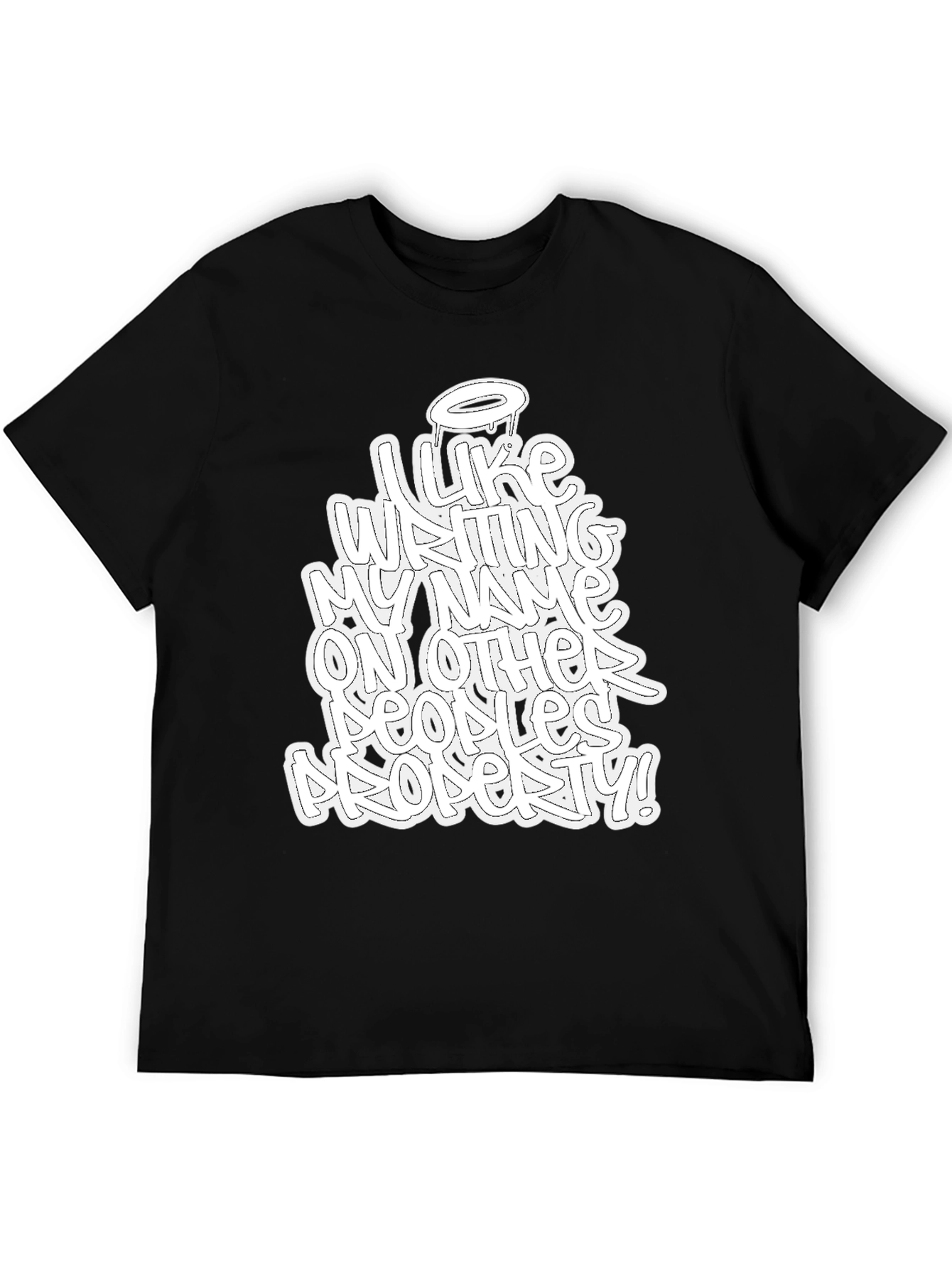 Camiseta Negra con Diseño Gráfico Urbano