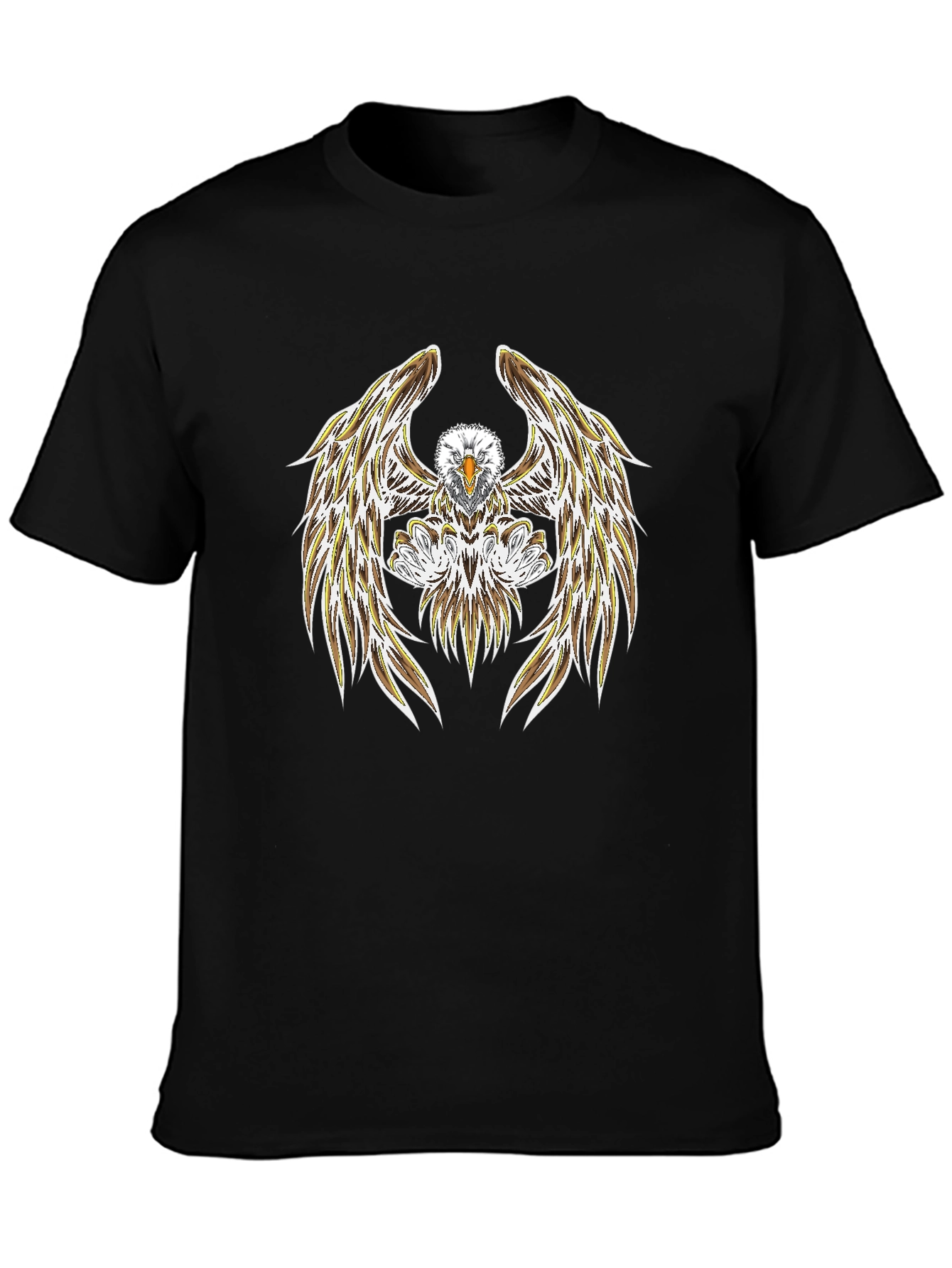 Camiseta Negra con Diseño de Águila