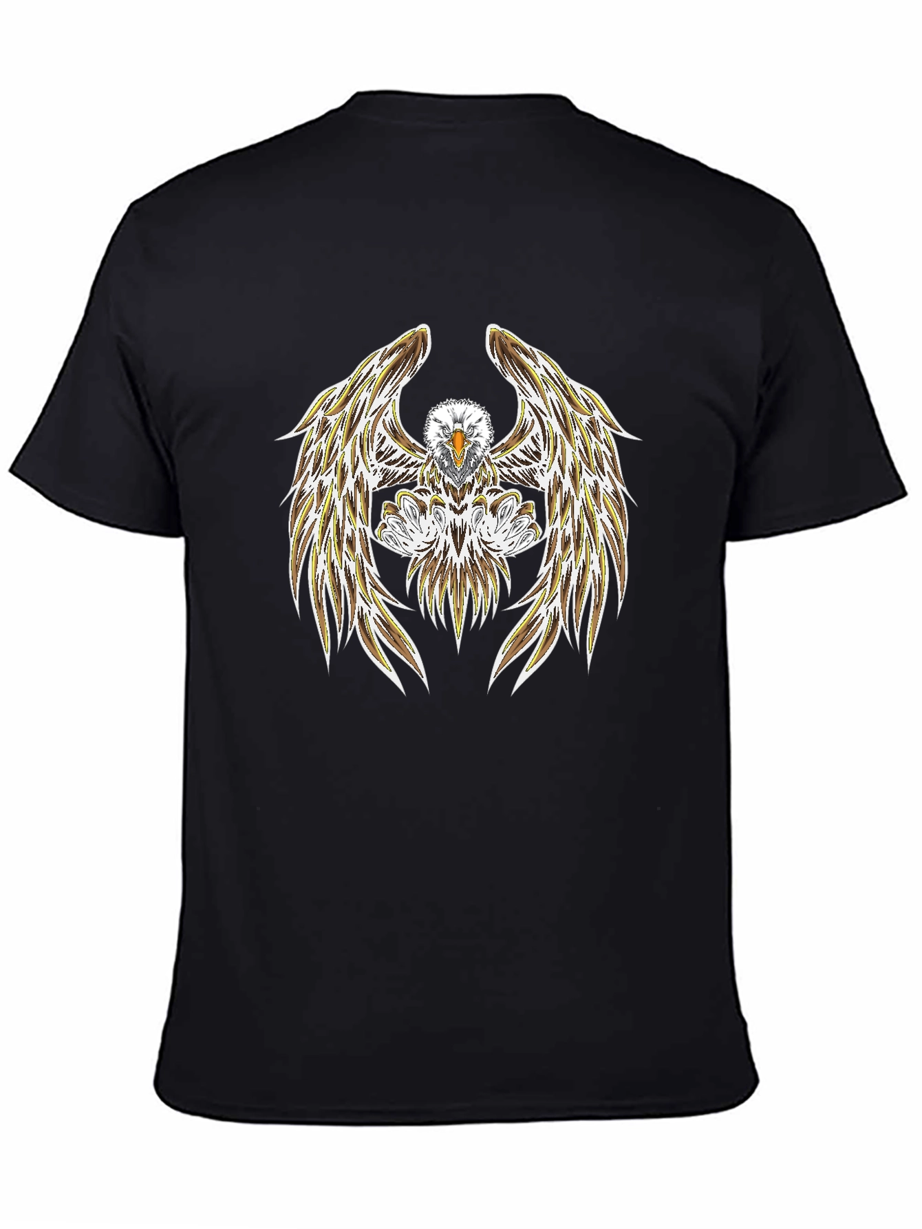 Camiseta Negra con Diseño de Águila