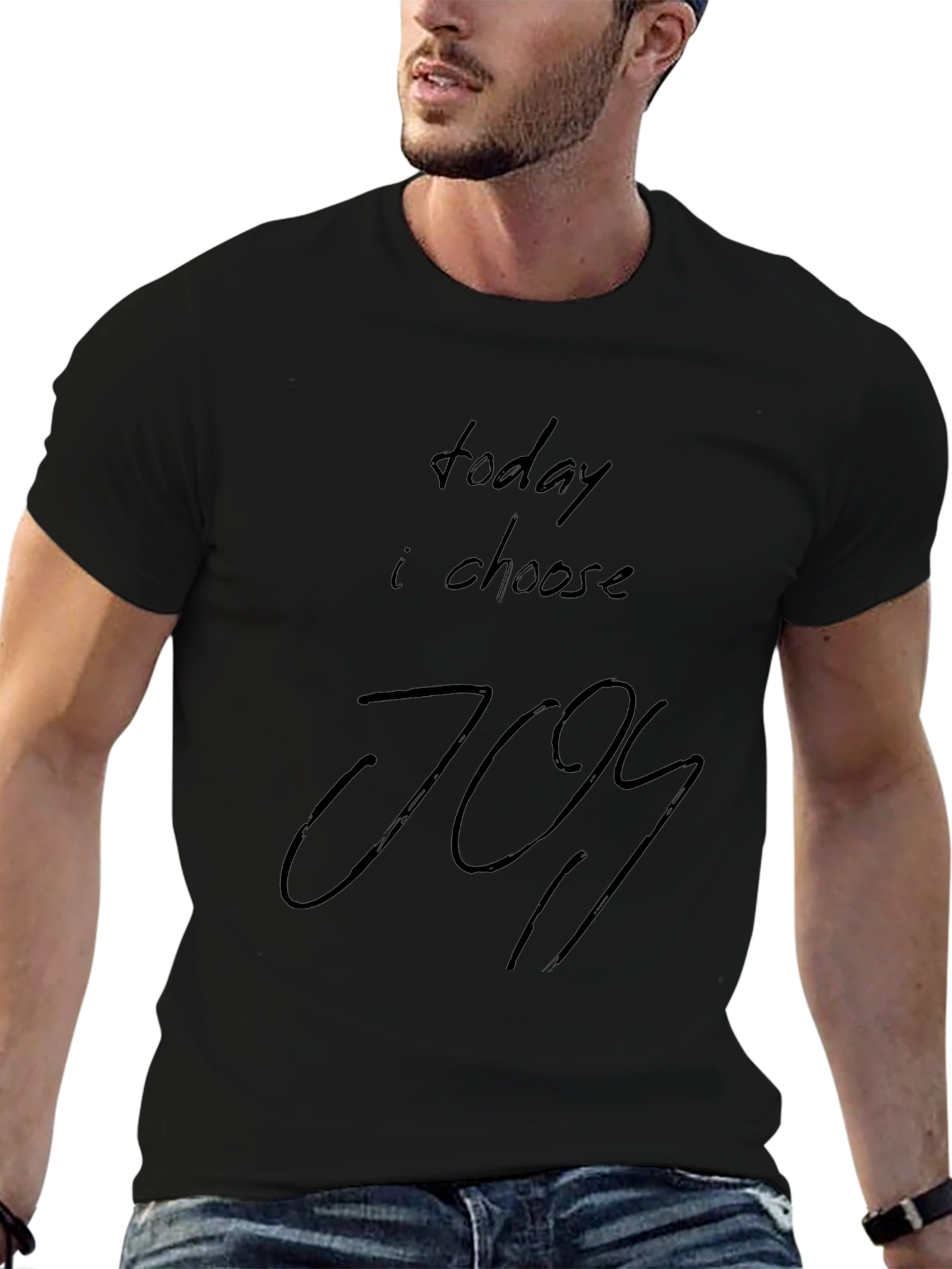 Camiseta Negra Today I Choose Joy para Hombre
