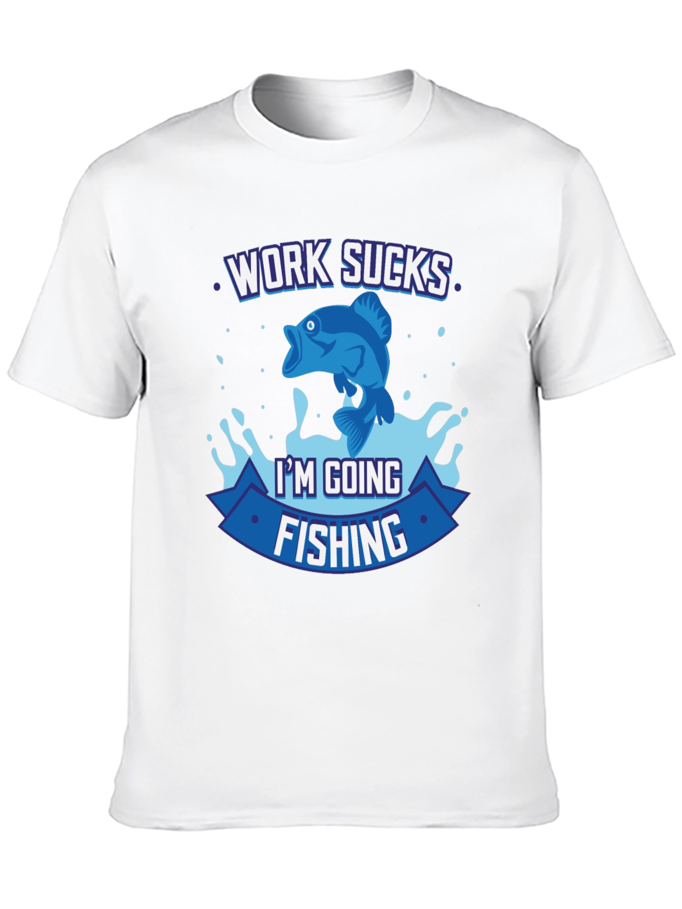 Camiseta Negra Pesca: El Trabajo Apesta Voy a Pescar