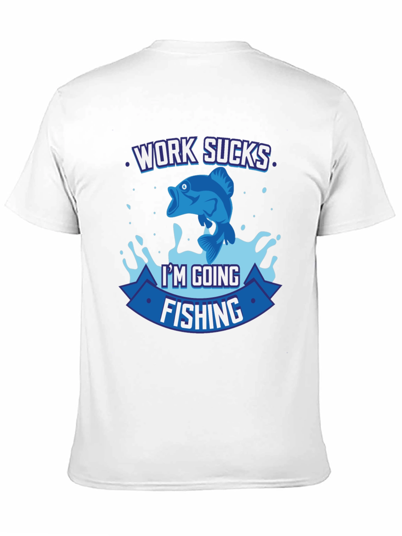 Camiseta Negra Pesca: El Trabajo Apesta Voy a Pescar