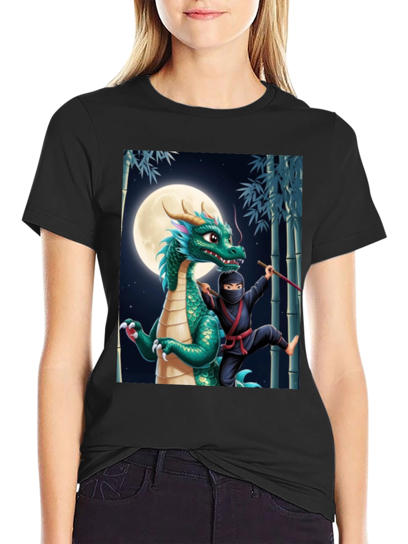 Camiseta Ninja Dragón Luna