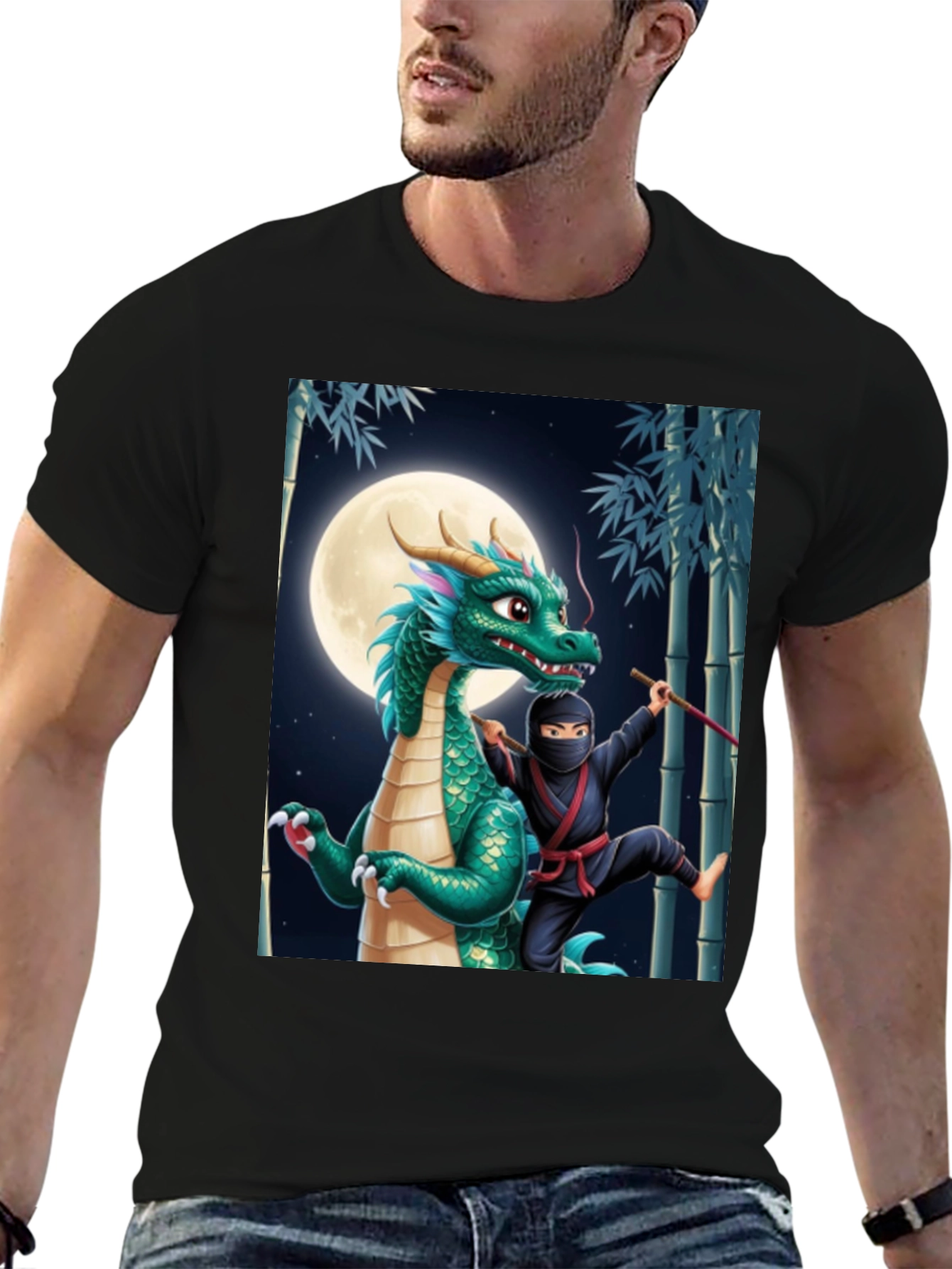Camiseta Ninja Dragón Luna