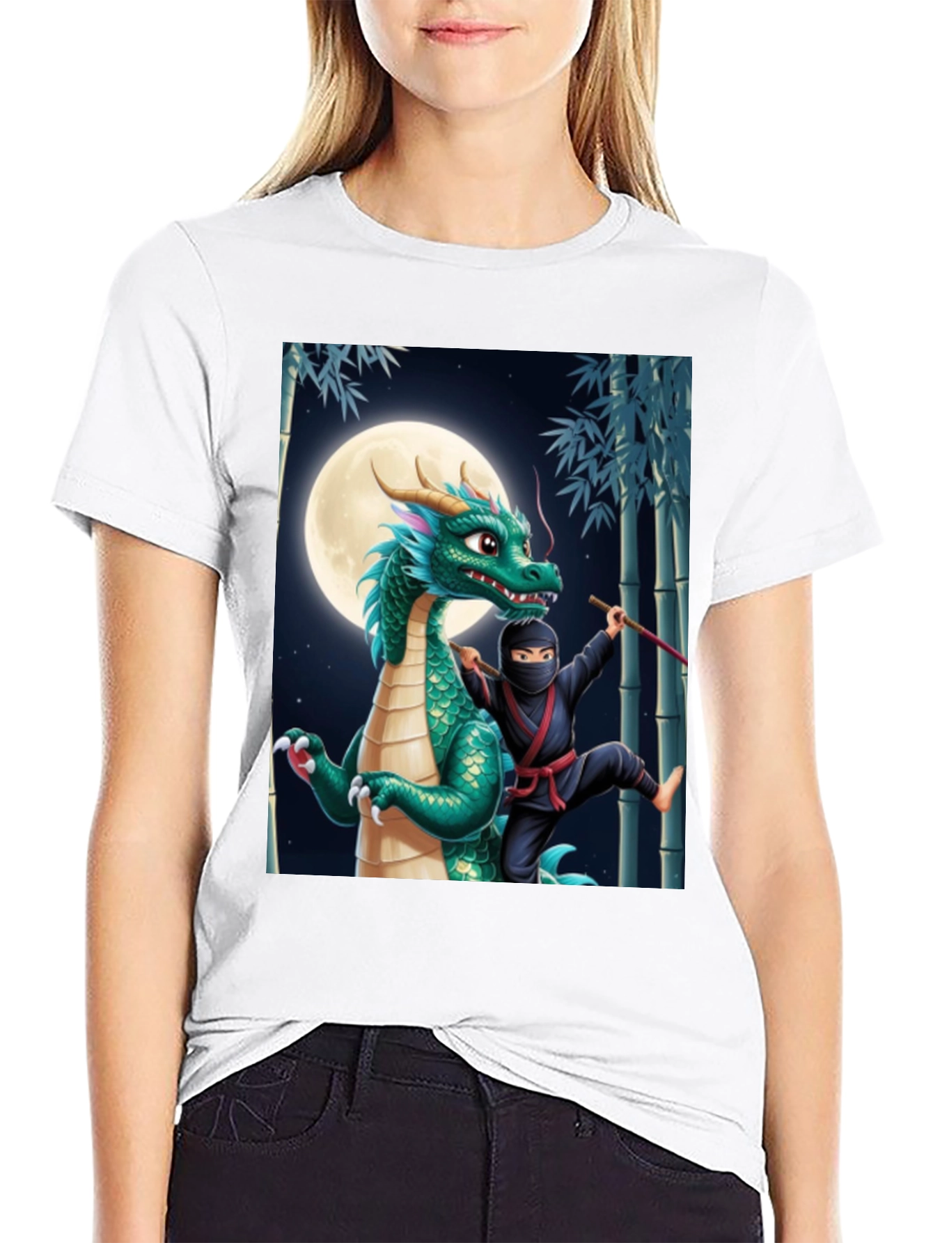 Camiseta Ninja Dragón Luna