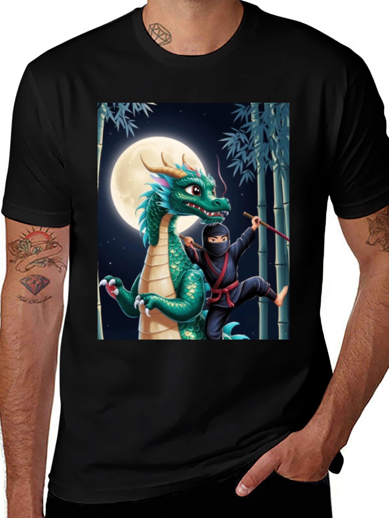 Camiseta Ninja Dragón Luna