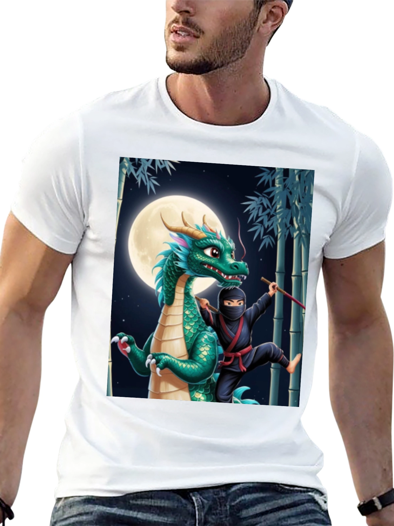 Camiseta Ninja Dragón Luna