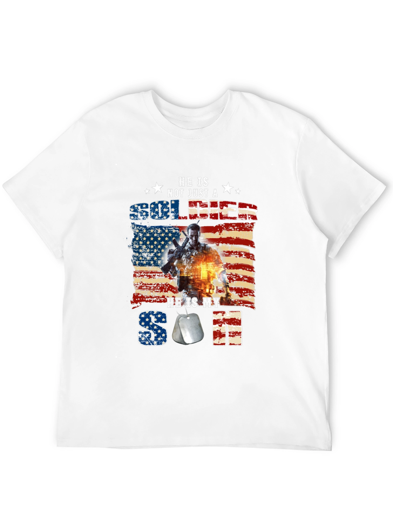 Camiseta patriótica: No solo un soldado es mi hijo