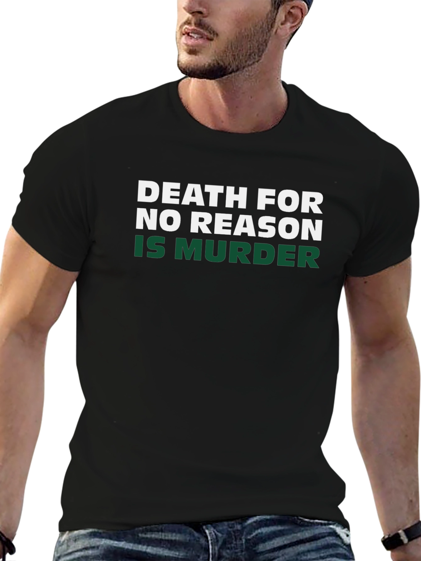 Camiseta Negra: Muerte Sin Razón Es Asesinato