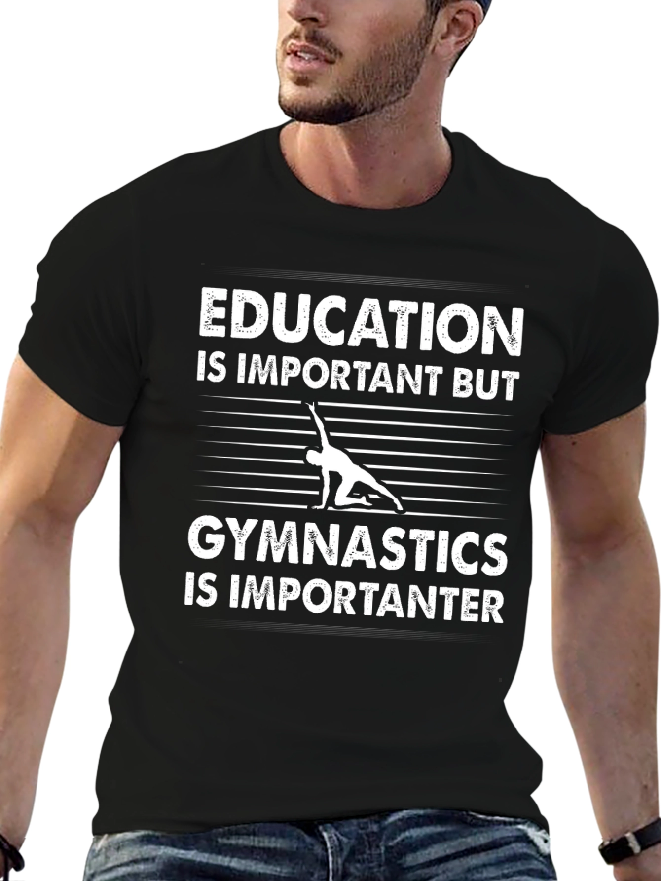 Camiseta Negra Educación vs Gimnasia