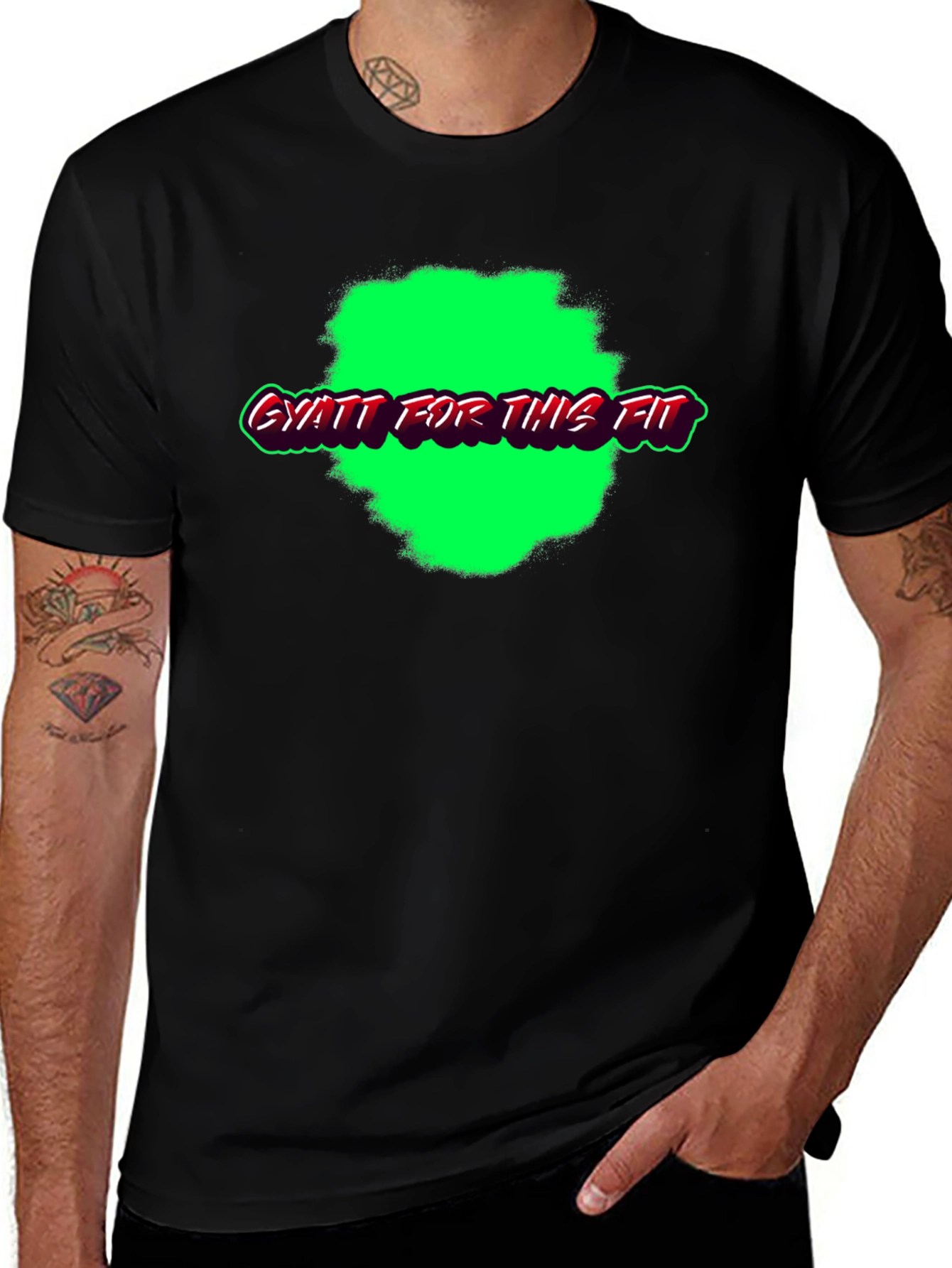 Camiseta Negra GYATT FOR THIS FIT Estilo Urbano