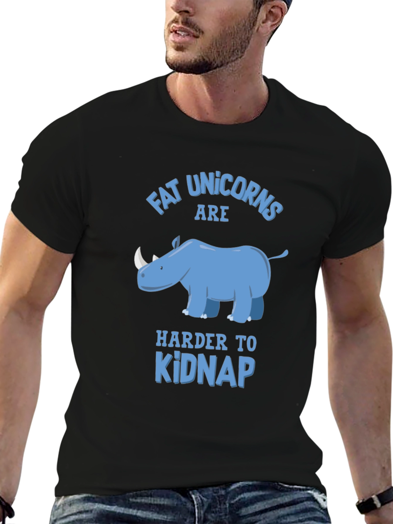 Camiseta con diseño de rinoceronte unicornio