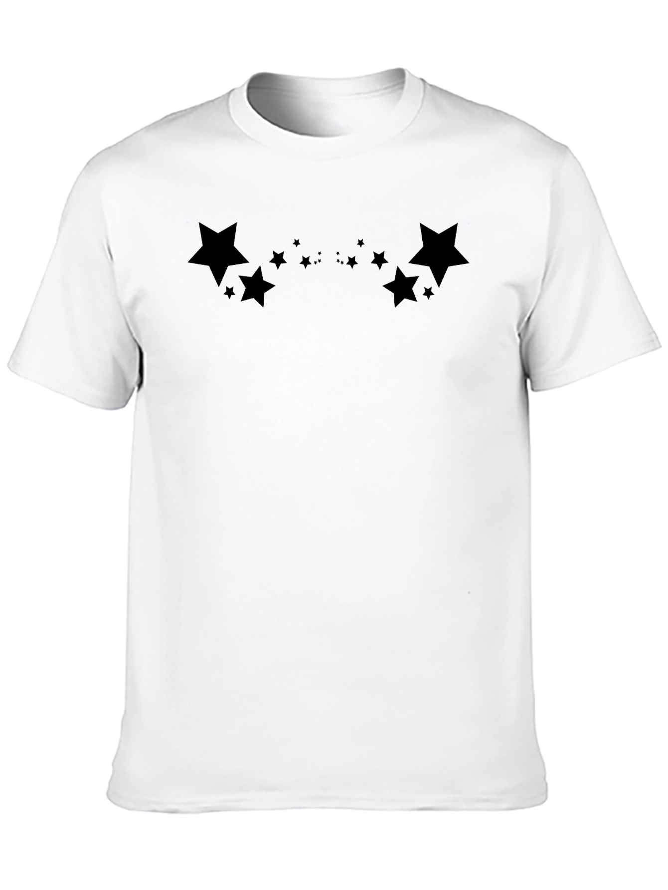 Camiseta Negra con Estrellas - Diseño Casual