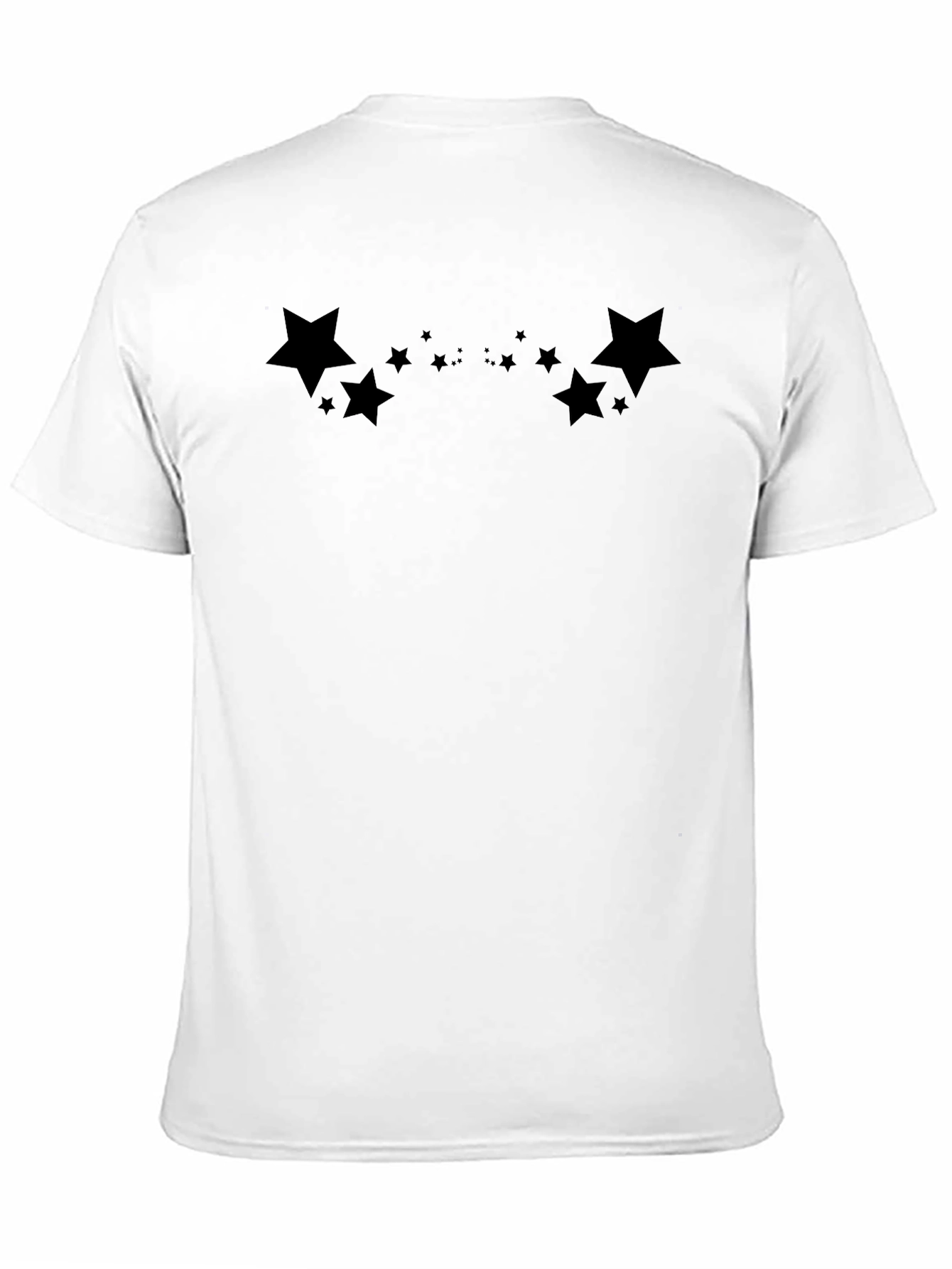 Camiseta Negra con Estrellas - Diseño Casual