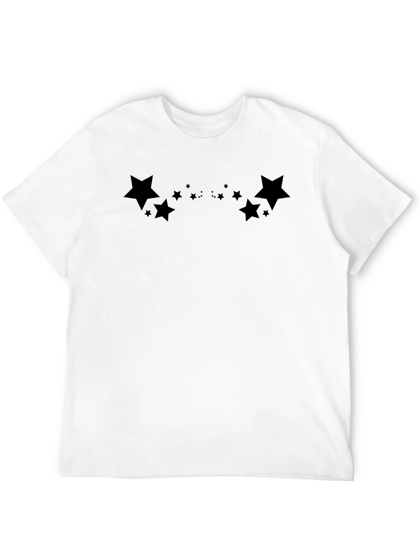 Camiseta Negra con Estrellas - Diseño Casual