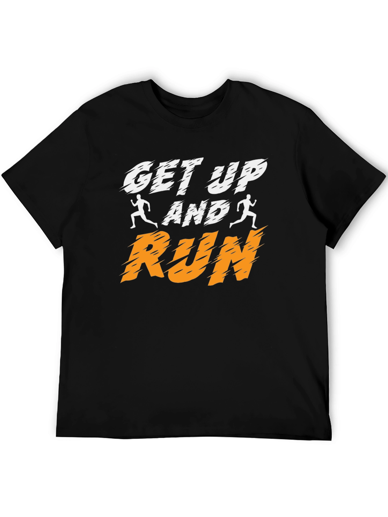 Camiseta Negra Deportiva Get Up and Run