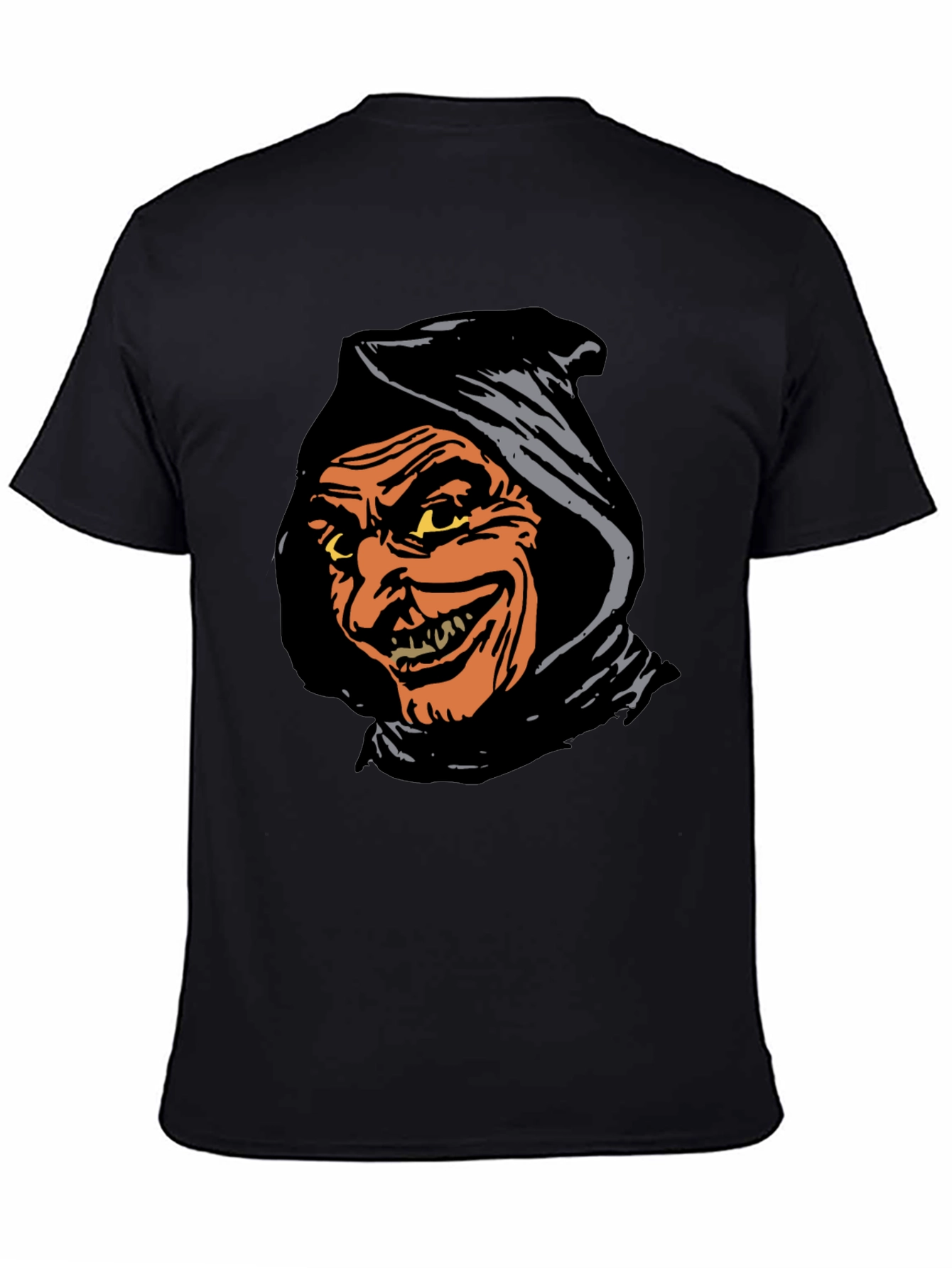 Camiseta Negra con Diseño de Personaje de Terror