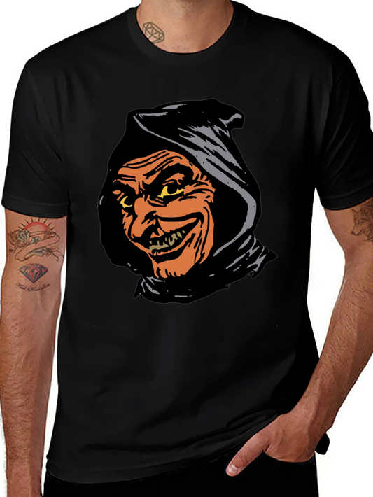 Camiseta Negra con Diseño de Personaje de Terror
