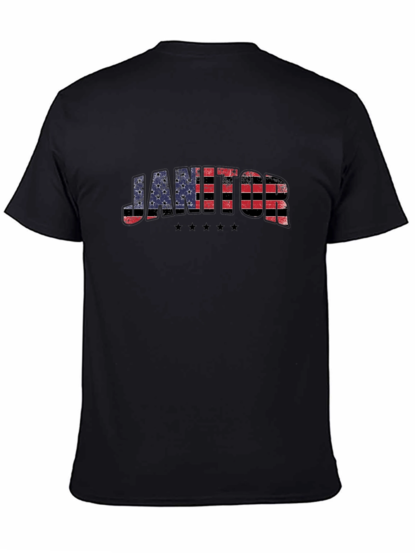 Camiseta Negra Janitor Estilo USA