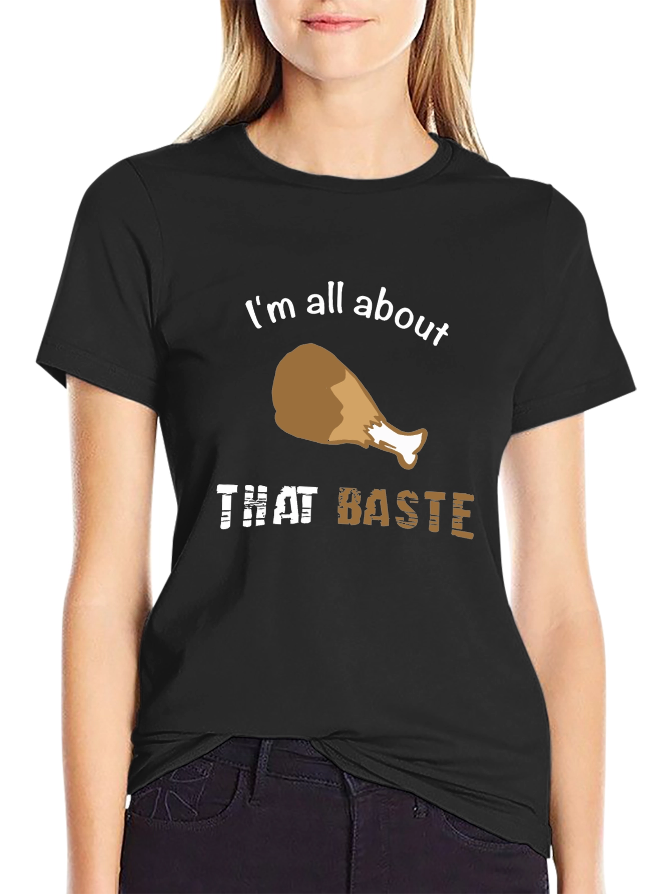 Camiseta Negra That Baste para Amantes del Pollo