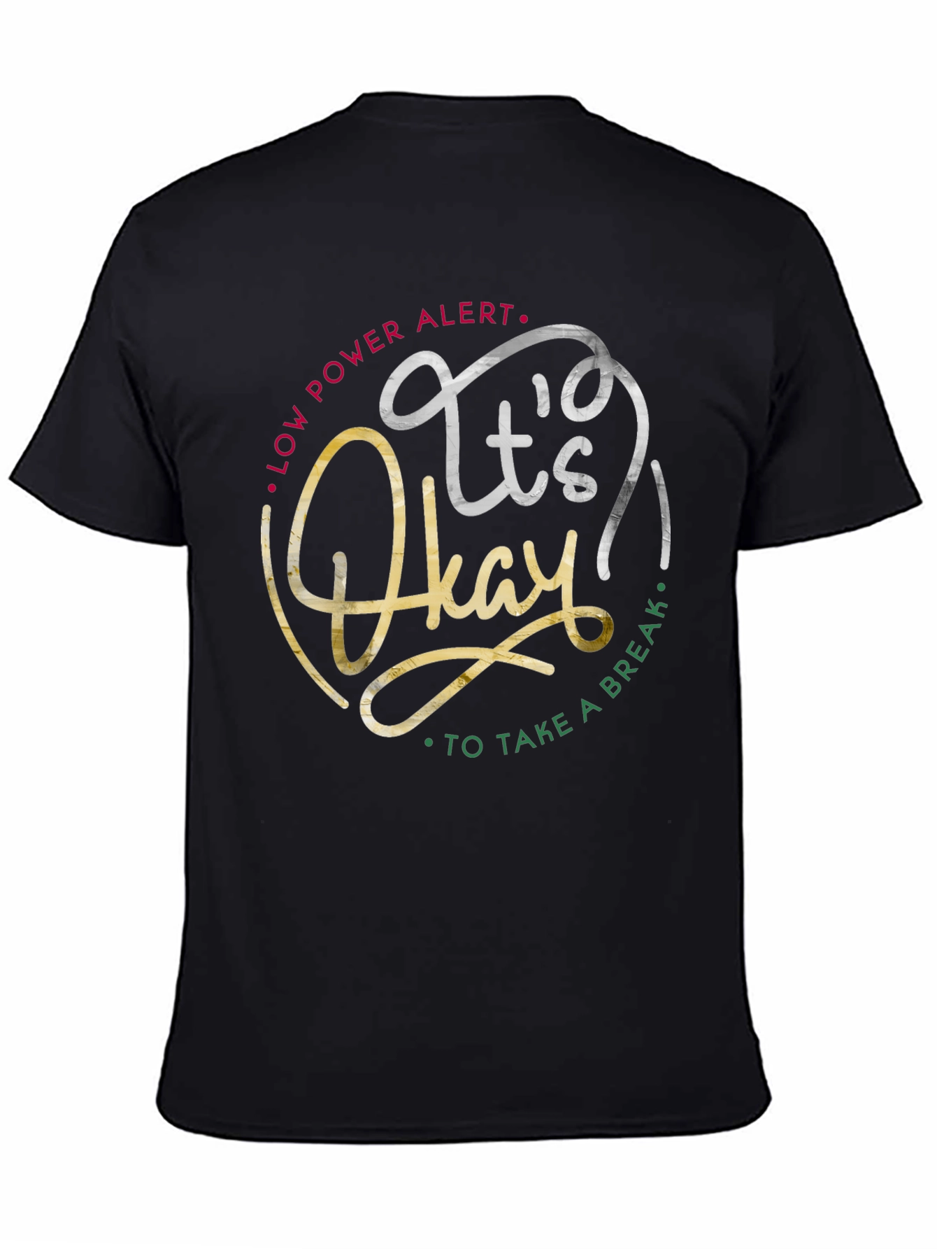 Camiseta Negra: Está Bien Tomarse un Descanso