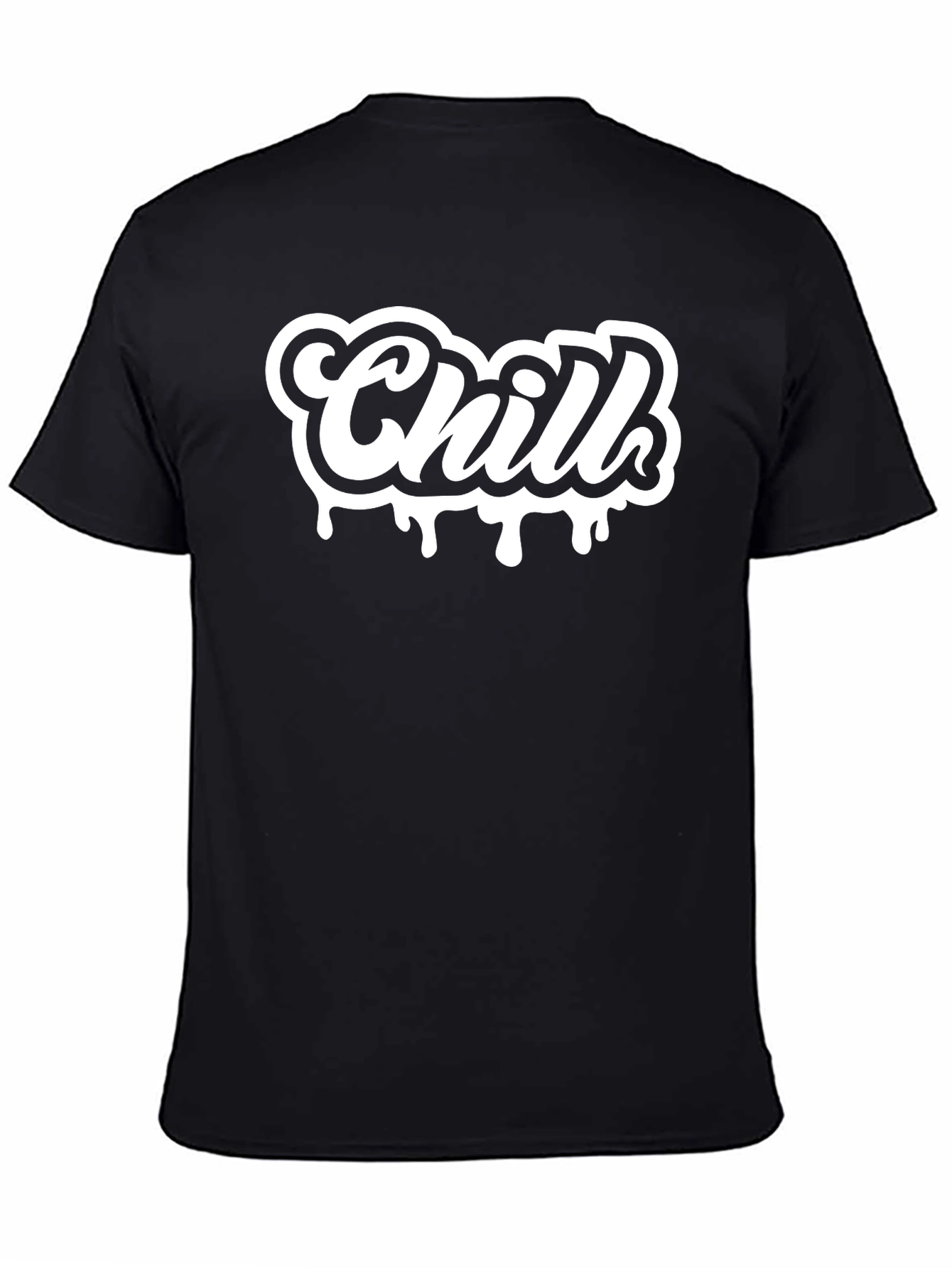 Camiseta Negra Chill con Diseño Moderno