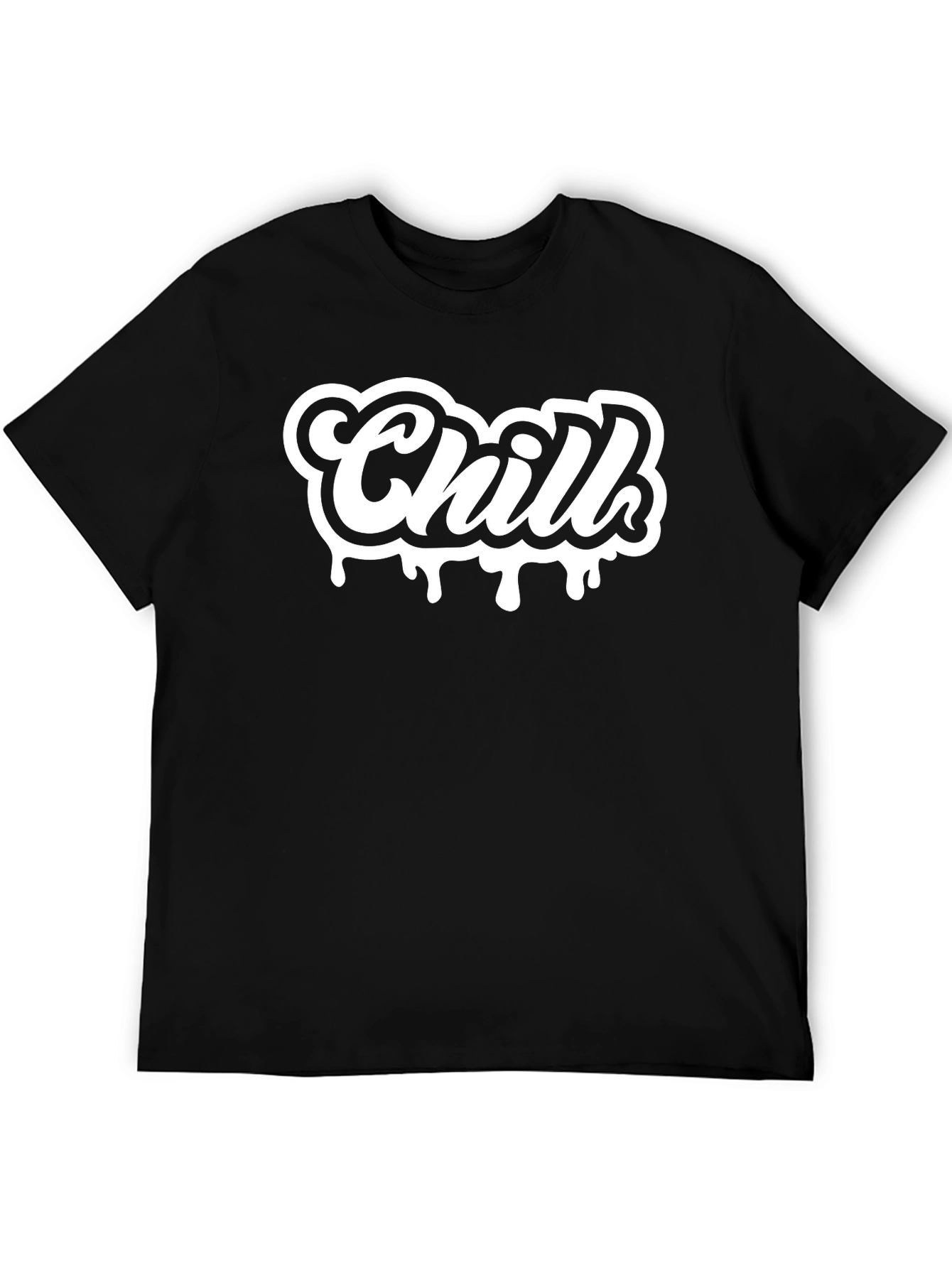 Camiseta Negra Chill con Diseño Moderno