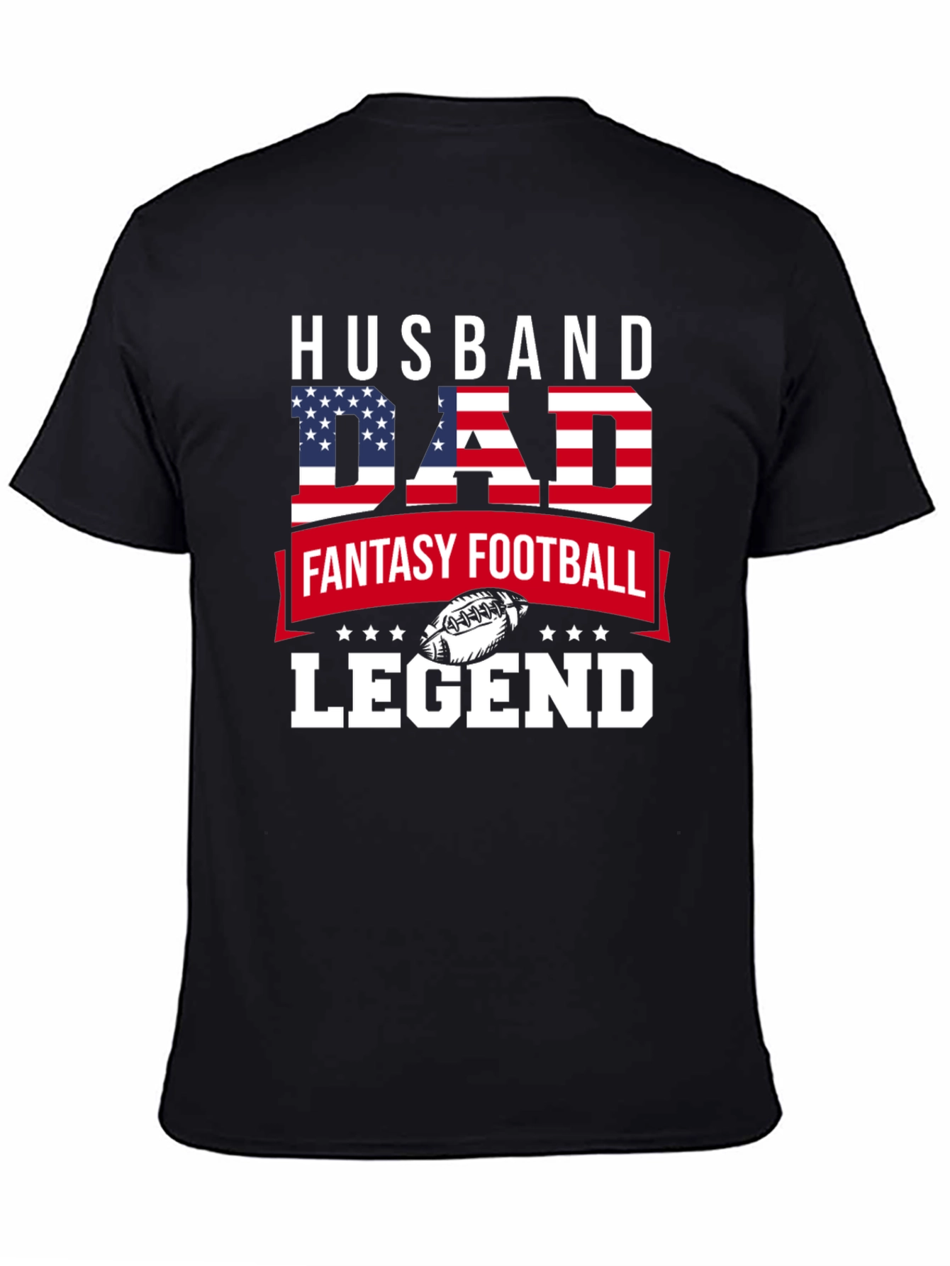 Camiseta Hombre Husband Dad Legend Fútbol Americano