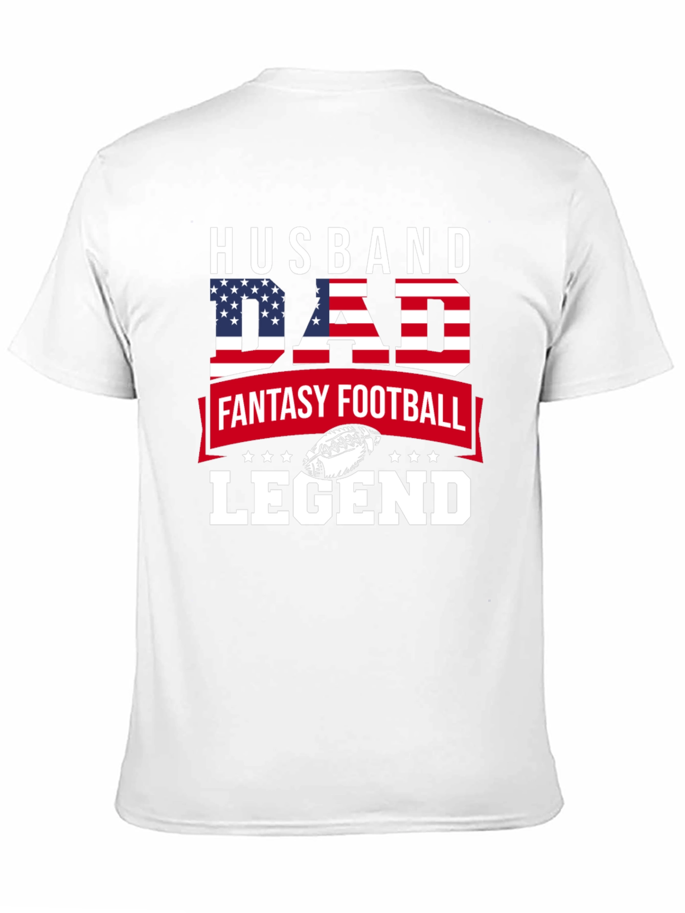 Camiseta Hombre Husband Dad Legend Fútbol Americano