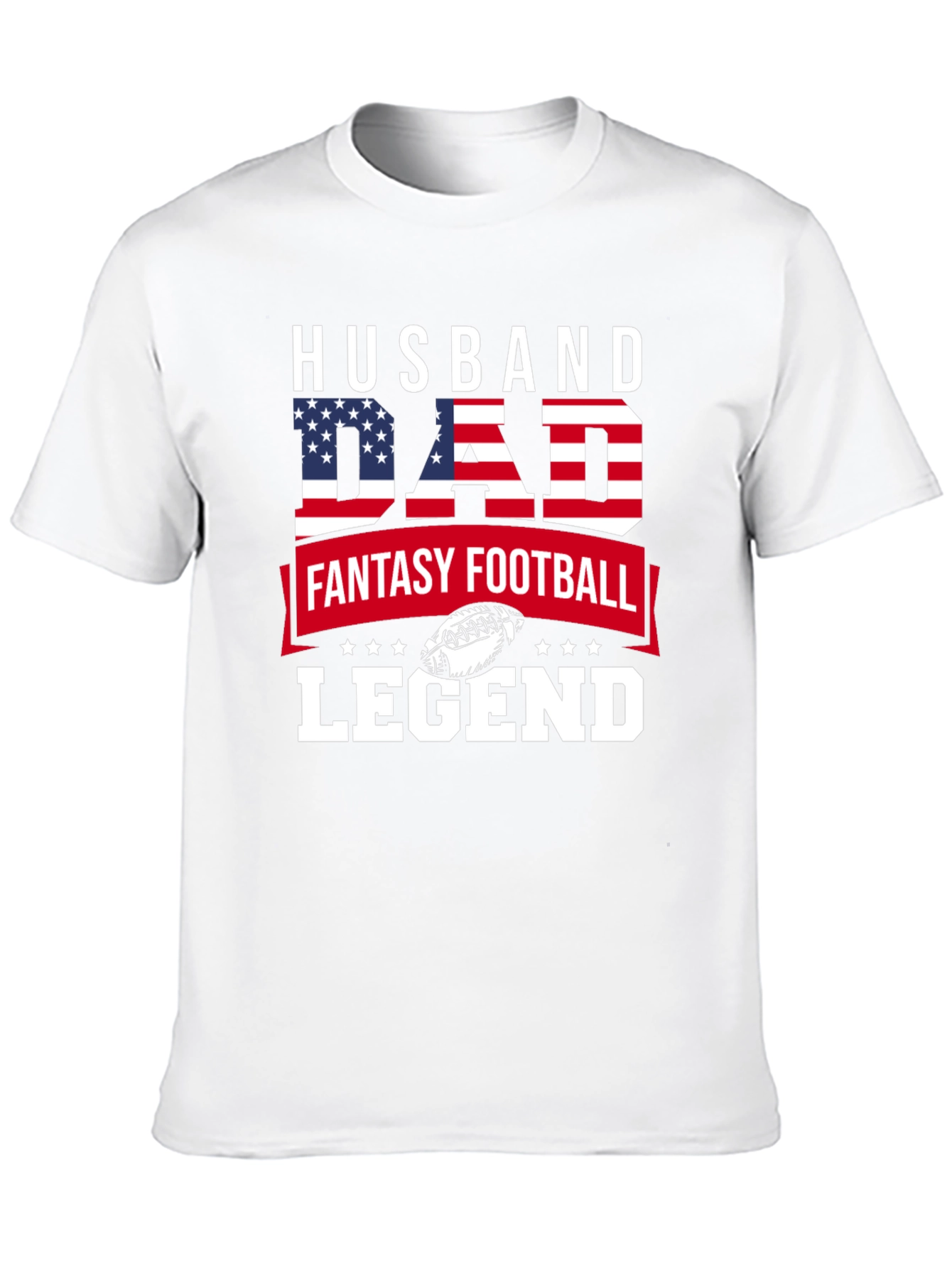 Camiseta Hombre Husband Dad Legend Fútbol Americano