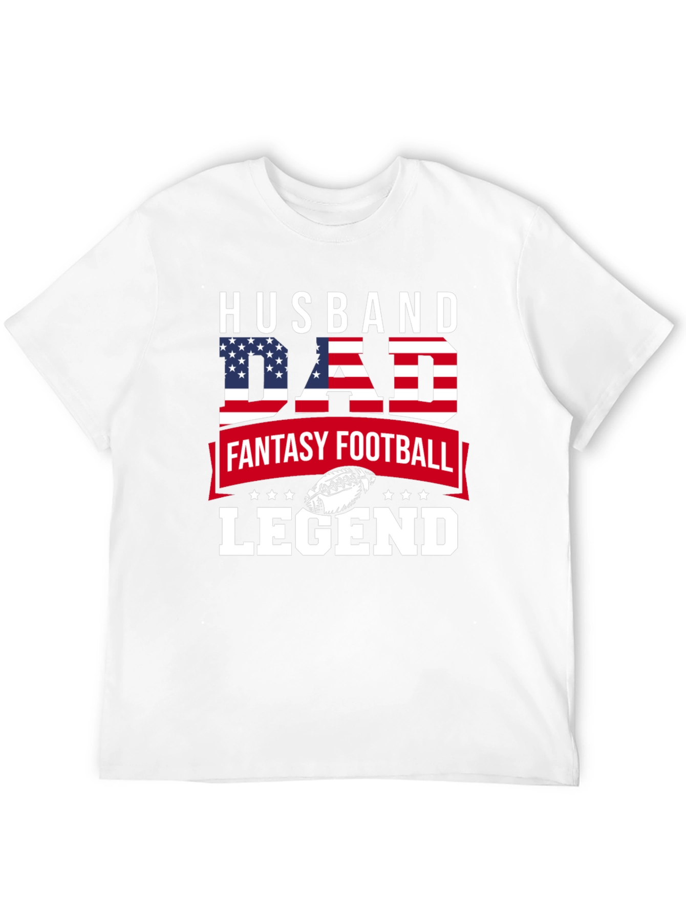Camiseta Hombre Husband Dad Legend Fútbol Americano