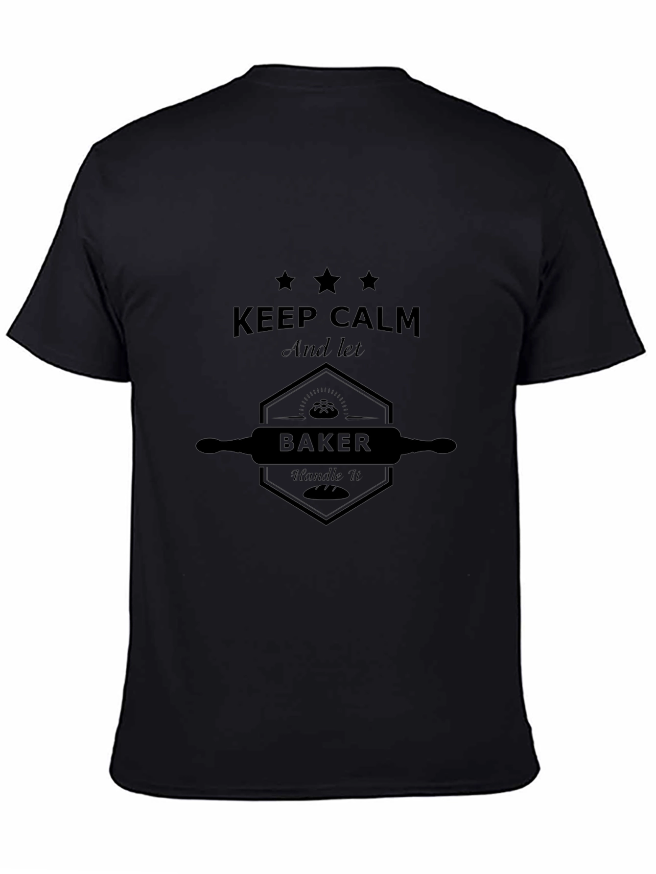 Camiseta Negra Keep Calm Baker