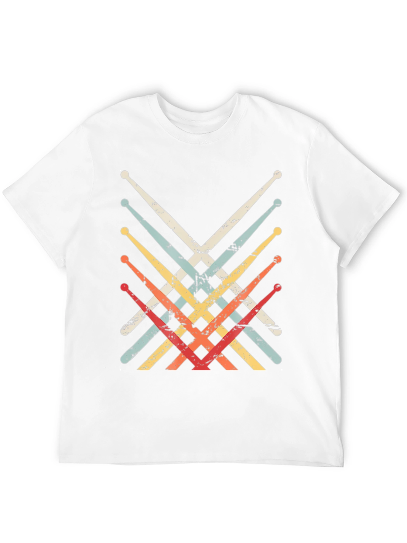 Camiseta Negra con Diseño de Baquetas Retro