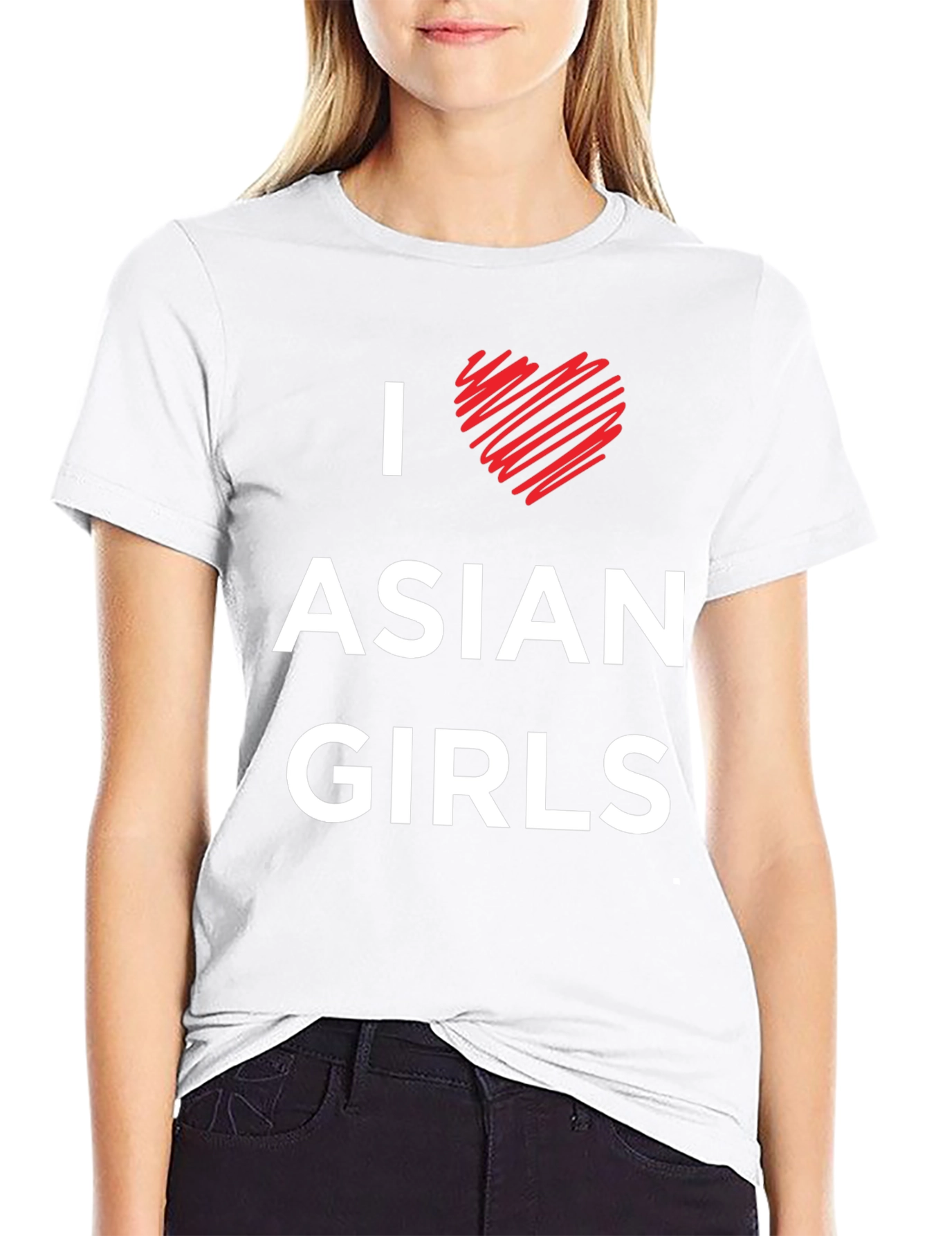 Camiseta Hombre: I Corazón Chicas Asiáticas