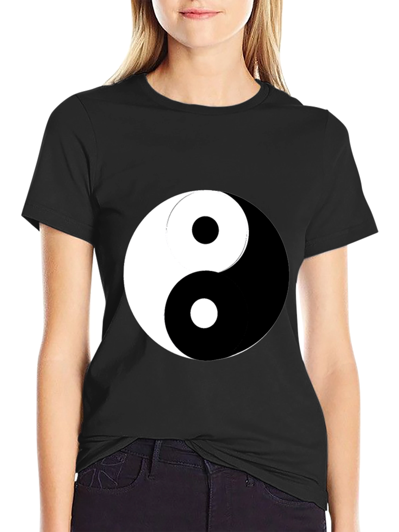Camiseta Yin Yang Negra para Hombre