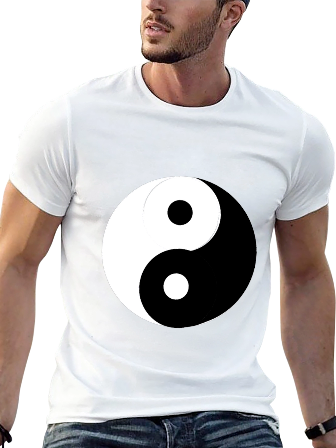 Camiseta Yin Yang Negra para Hombre